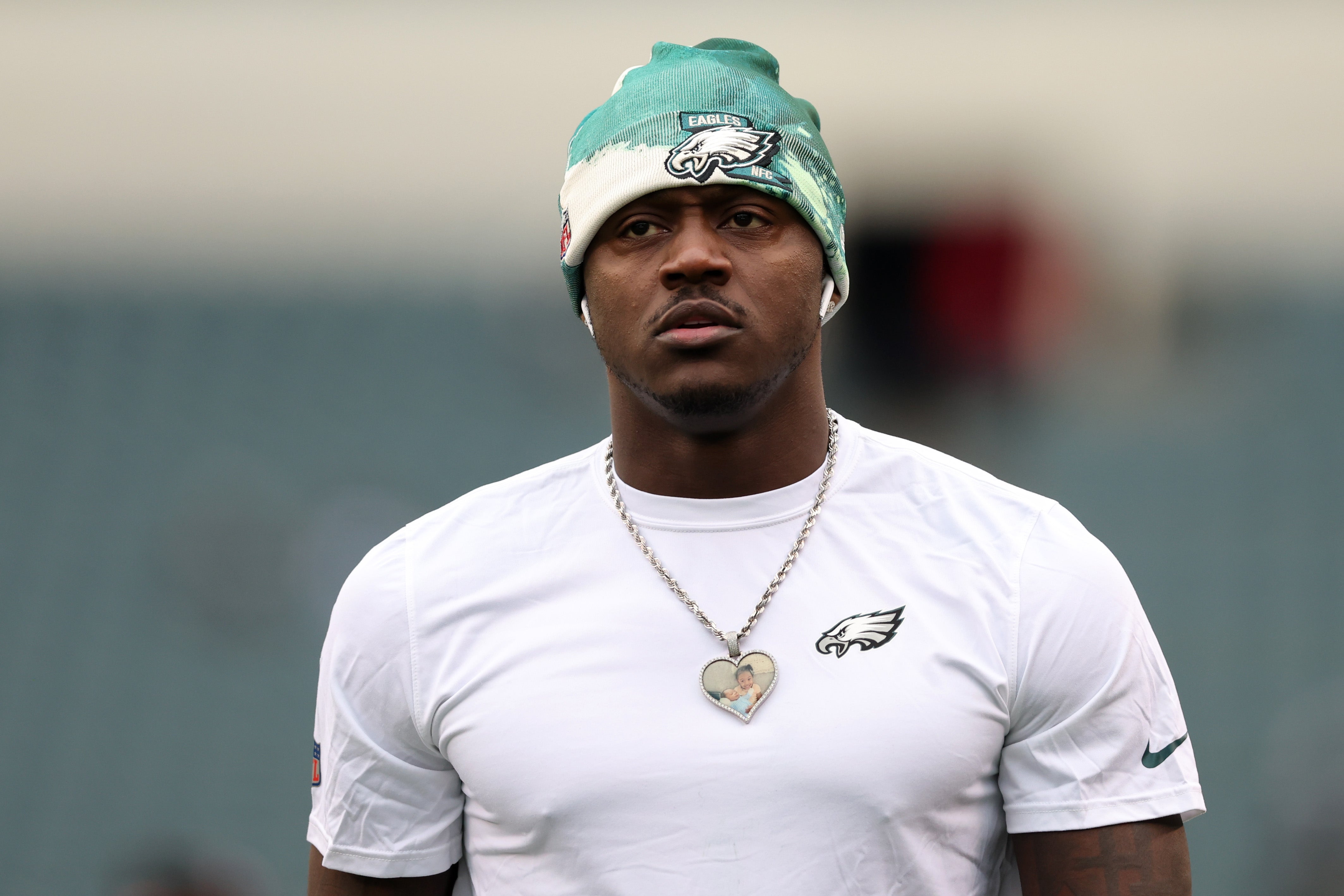 Jan 29, 2023; Philadelphia, Pennsylvania, USA; Philadelphia Eagles wide receiver A.J. Brown (11) on the field during warmups against the San Francisco 49ers in the NFC Championship game at Lincoln Financial Field. Mandatory Credit: Bill Streicher-USA TODAY Sports