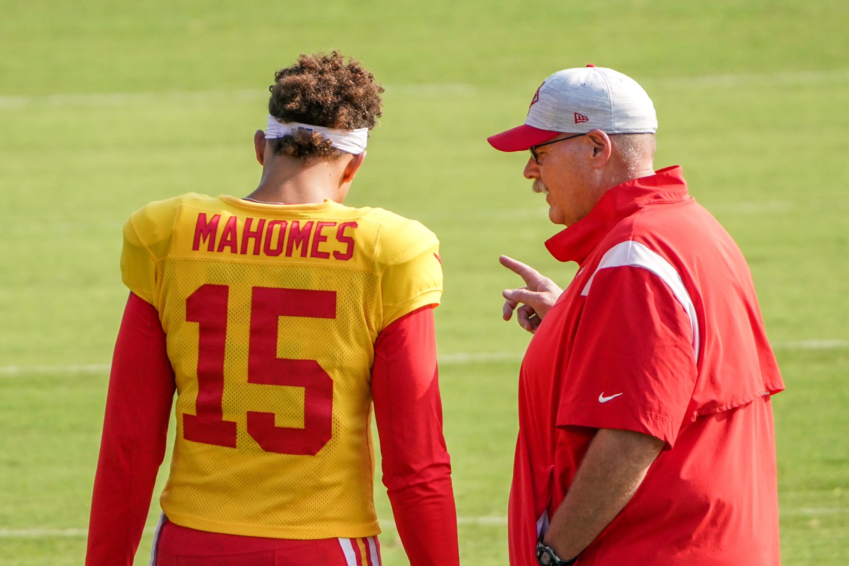 Patrick Mahomes Andy Reid training camp