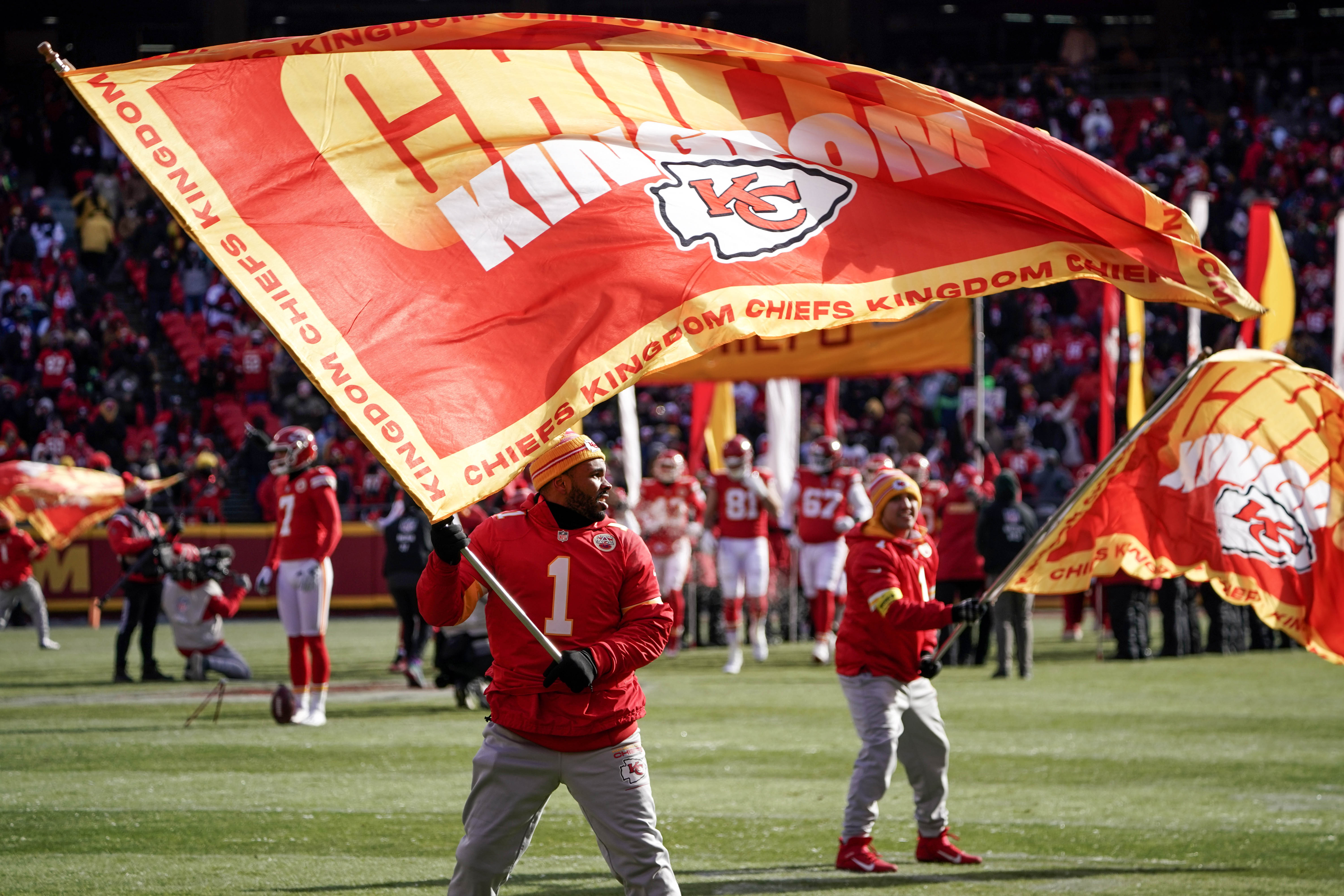 Kansas City Chiefs fans flag