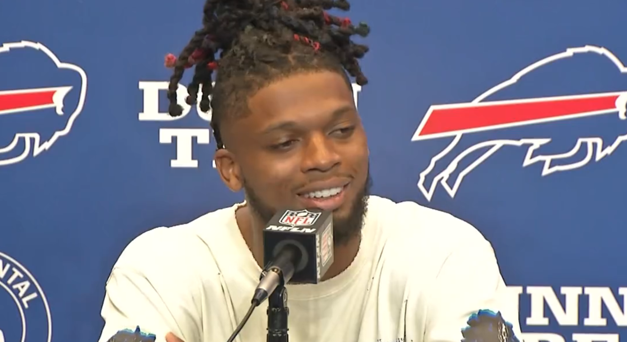 Buffalo Bills S Damar Hamlin/ Photo Credit: Twitter/X @haprusak