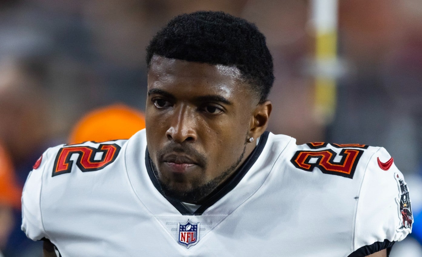 Dec 25, 2022; Glendale, Arizona, USA; Tampa Bay Buccaneers safety Keanu Neal (22) against the Arizona Cardinals at State Farm Stadium. Mandatory Credit: Mark J. Rebilas-USA TODAY Sports  