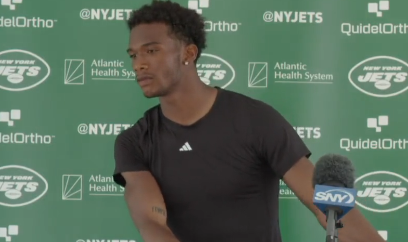 New York Jets WR Garrett Wilson/ Photo Credit: Twitter/X @snyjets