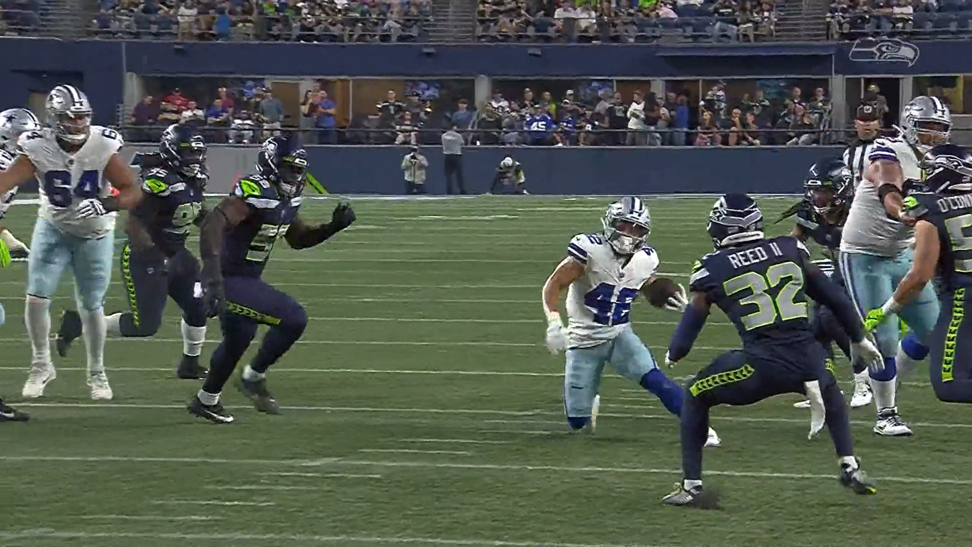 Dallas Cowboys RB Deuce Vaughn scores his second touchdown of the preseason in crazy play versus the Seattle Seahawks