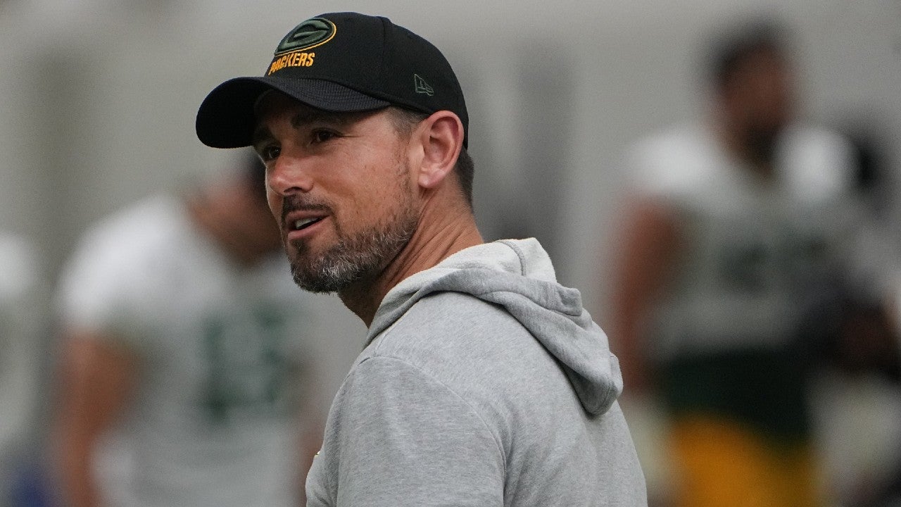 Green Bay Packers head coach Matt LaFleur is shown during organized team activities Tuesday, May 23, 2023 in Green Bay, Wis. MARK HOFFMAN/MILWAUKEE JOURNAL SENTINEL / USA TODAY NETWORK