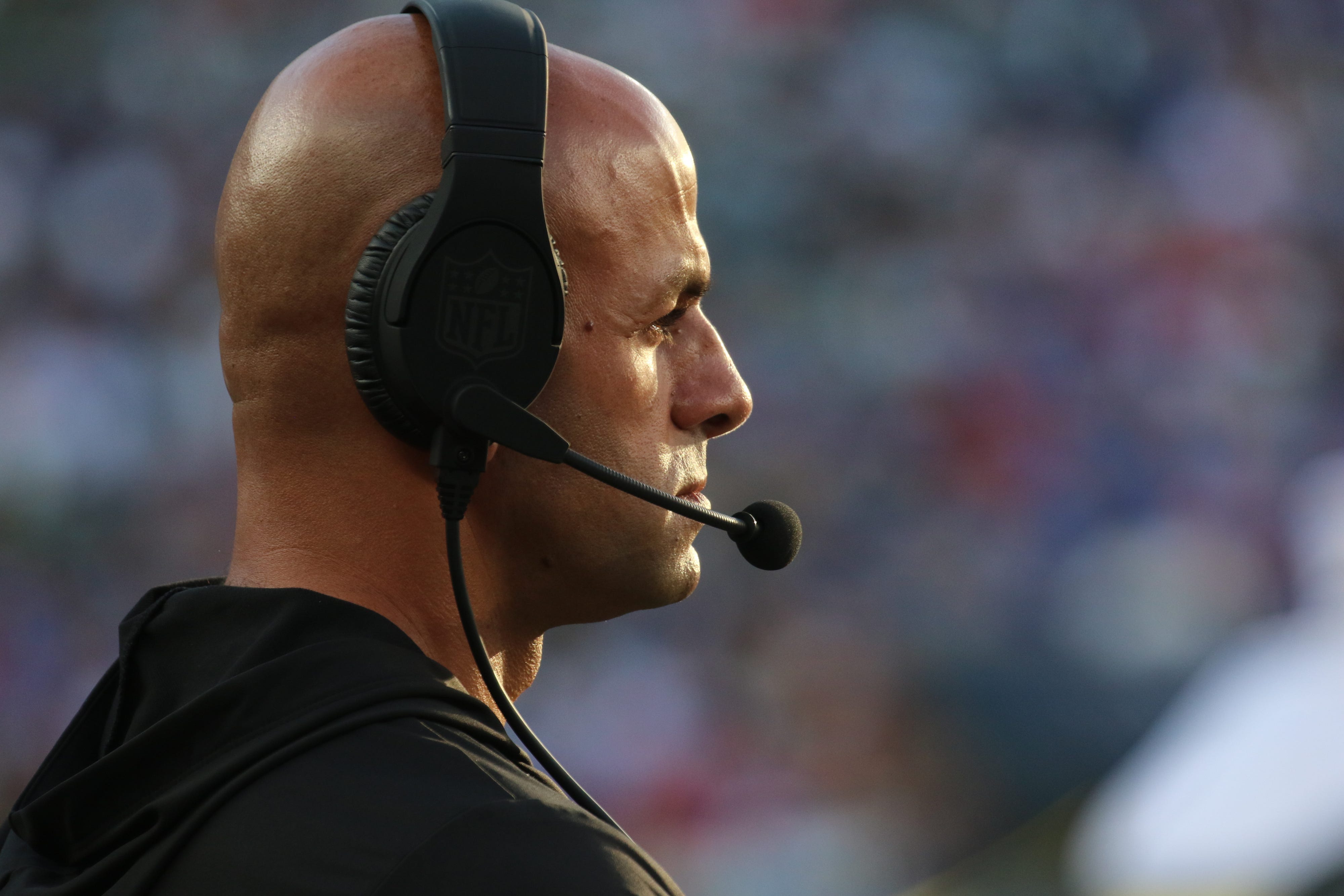 Jets coach Robert Saleh in the first half. The NY Jets against the NY Giants on August 26, 2023 at MetLife Stadium in East Rutherford, NJ, as the rivals play their final preseason game before the start of the NFL season.