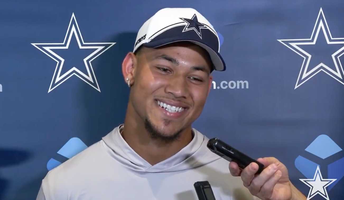 Trey Lance talks to the Cowboys media for the first time.
