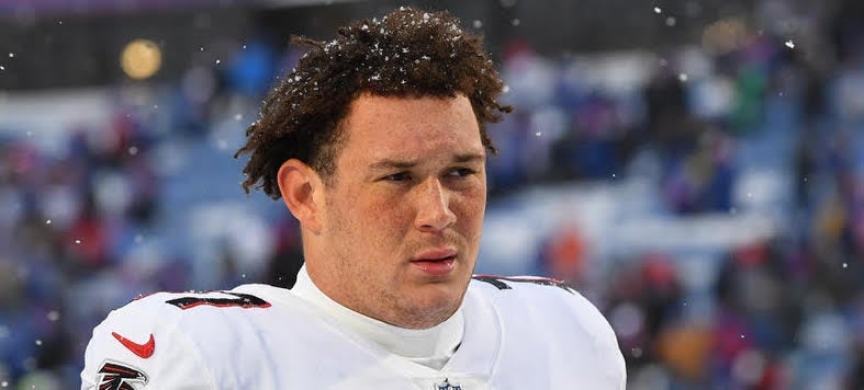 Former Falcons left guard Jalen Mayfield