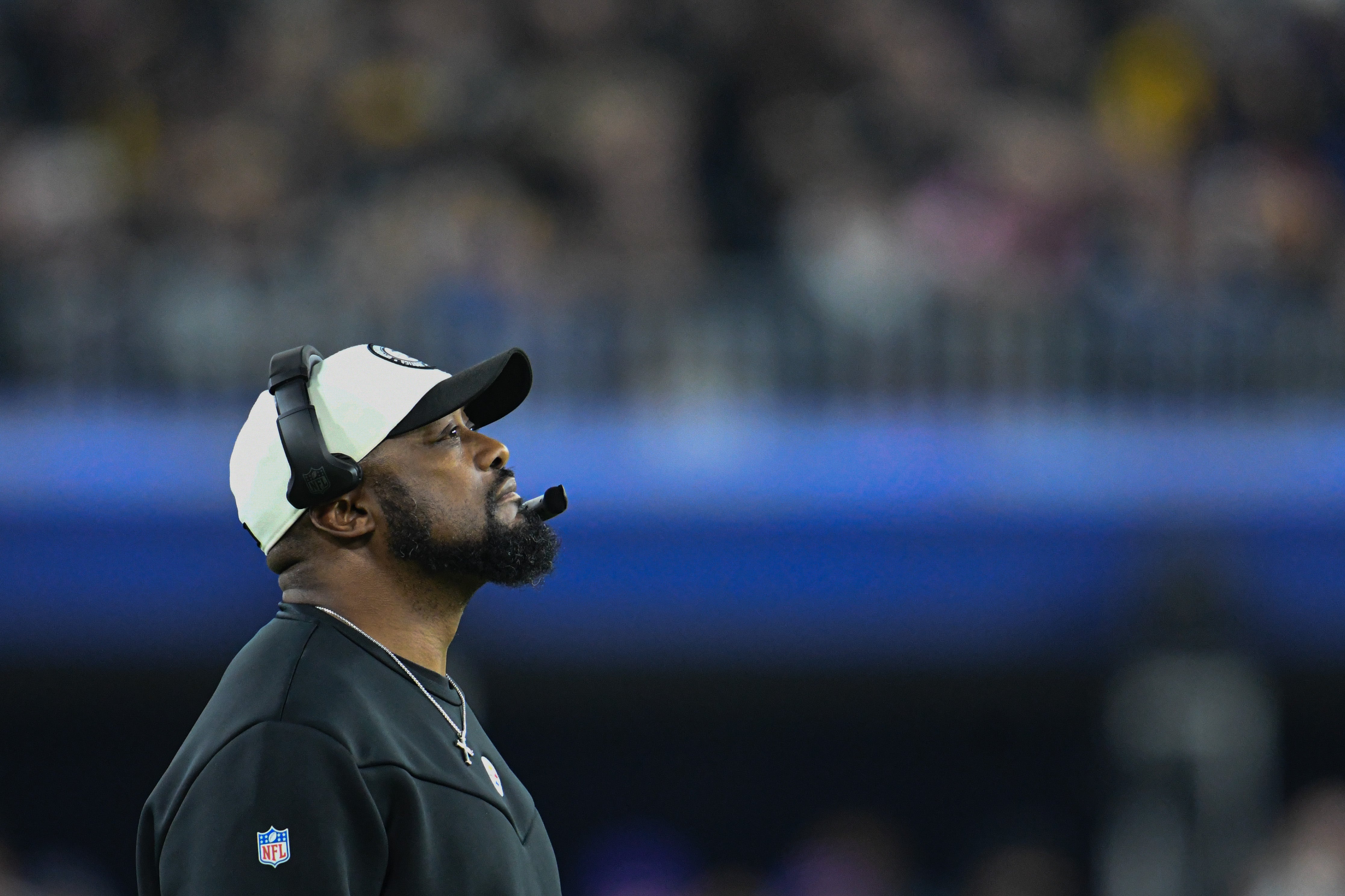 Jan 1, 2023; Baltimore, Maryland, USA; Pittsburgh Steelers head coach Mike Tomlin during the game against the Baltimore Ravens at M&T Bank Stadium. Tommy Gilligan-USA TODAY Sports