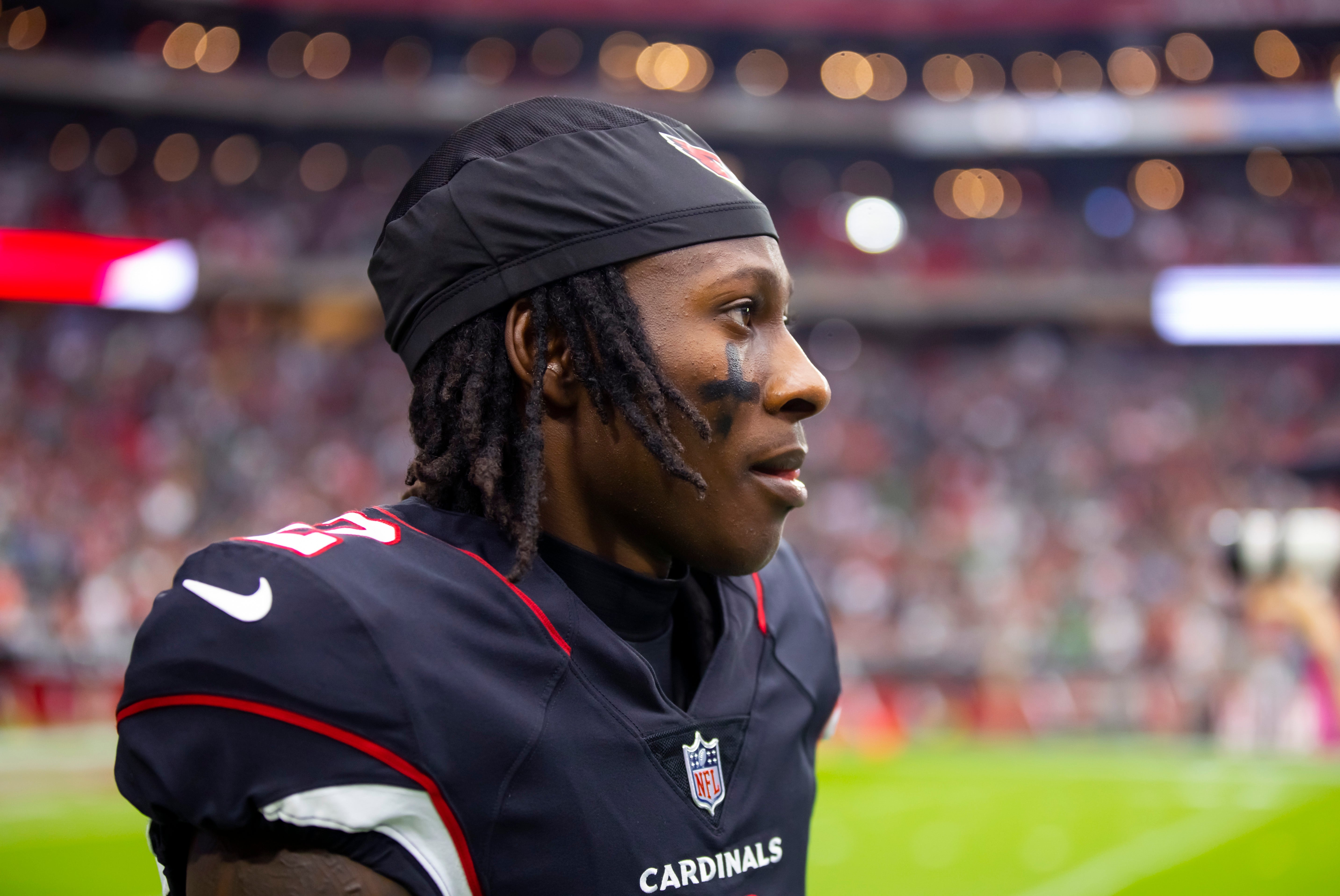 Oct 9, 2022; Glendale, Arizona, USA; Arizona Cardinals wide receiver Marquise Brown (2) against the Philadelphia Eagles at State Farm Stadium. Mandatory Credit: Mark J. Rebilas-USA TODAY Sports