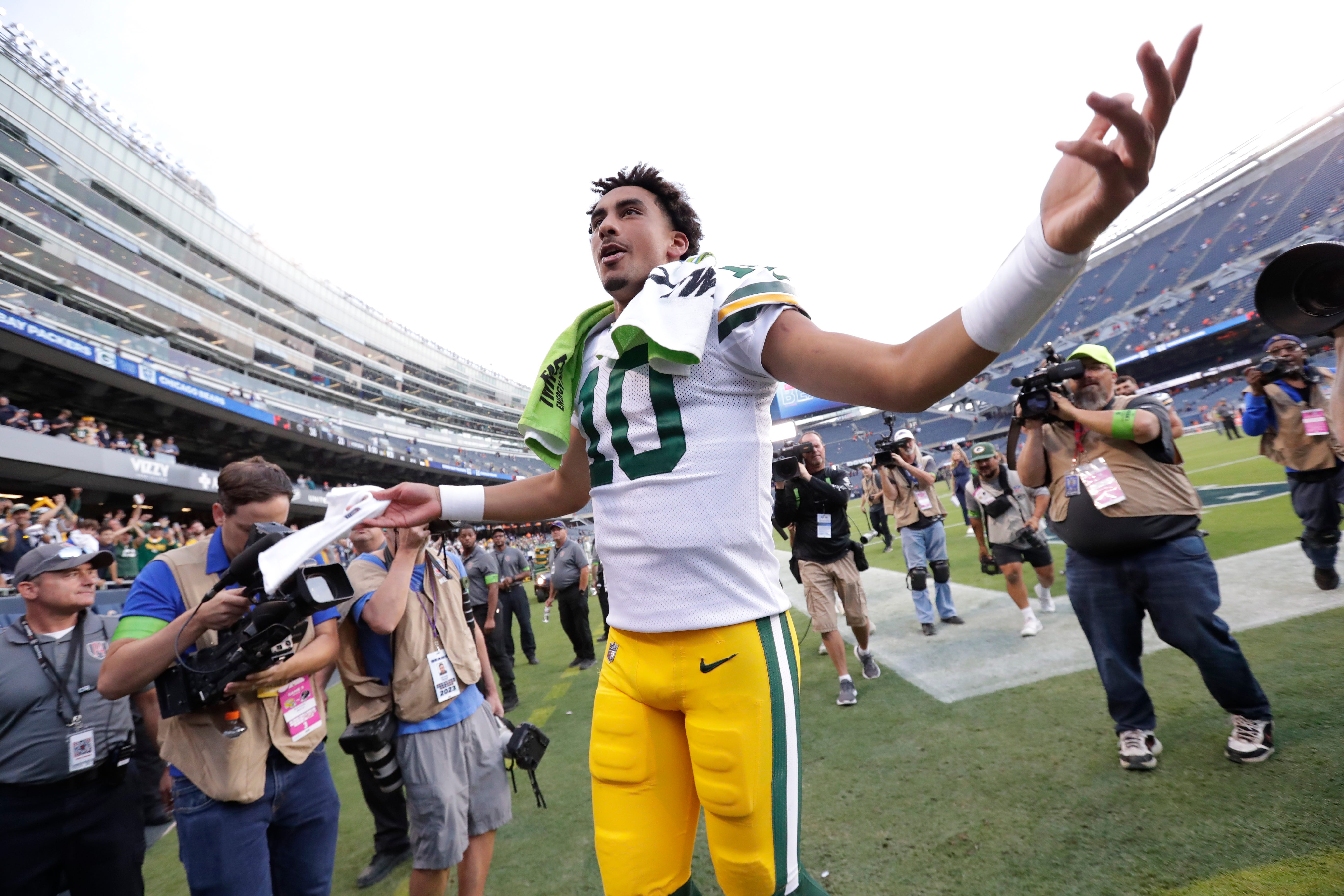 Jordan Love after beating the Bears, 38-20, at Soldier Field. Dan Powers/USA TODAY NETWORK-Wisconsin / USA TODAY NETWORK