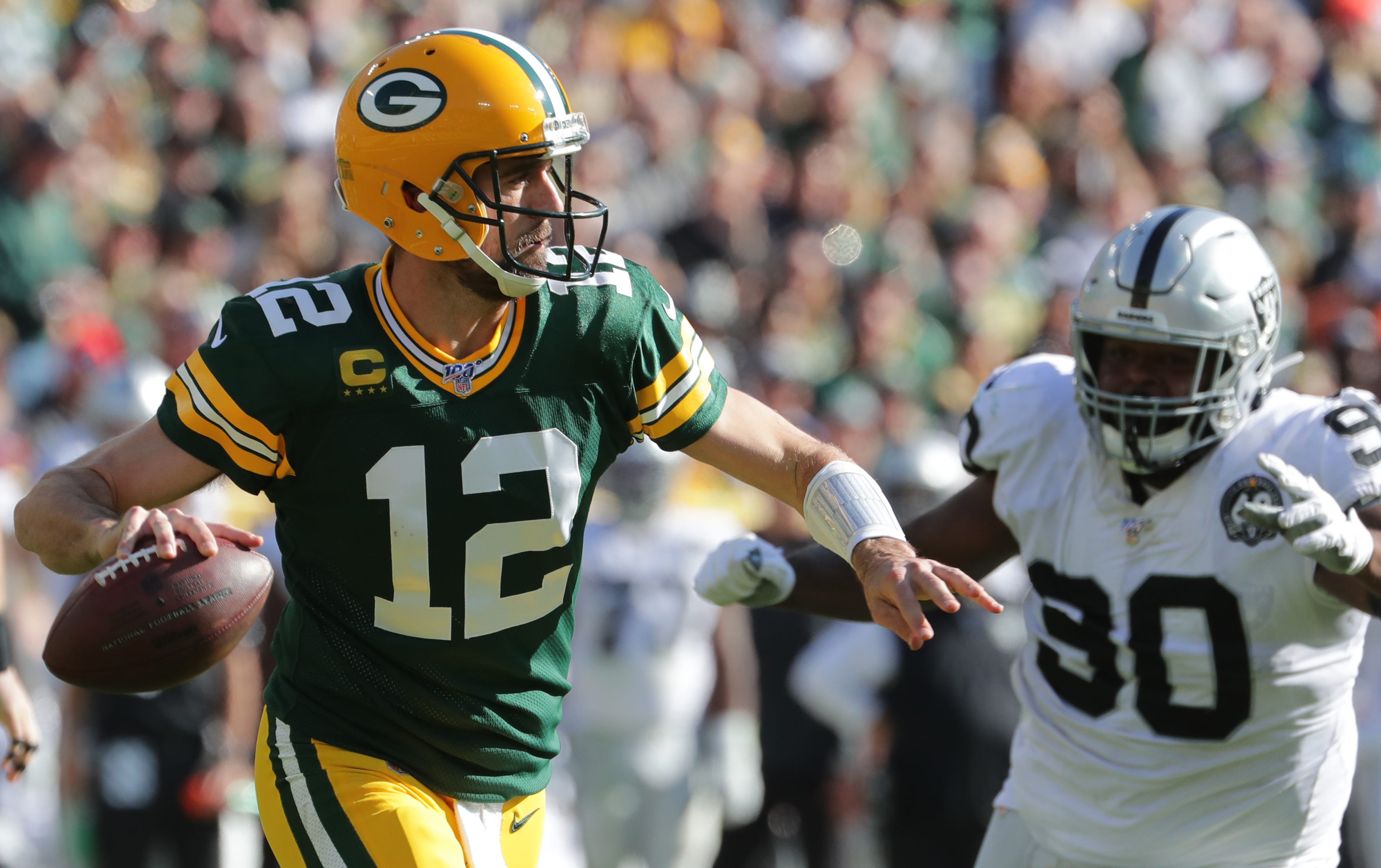 Aaron Rodgers Green Bay Packers Las Vegas raiders