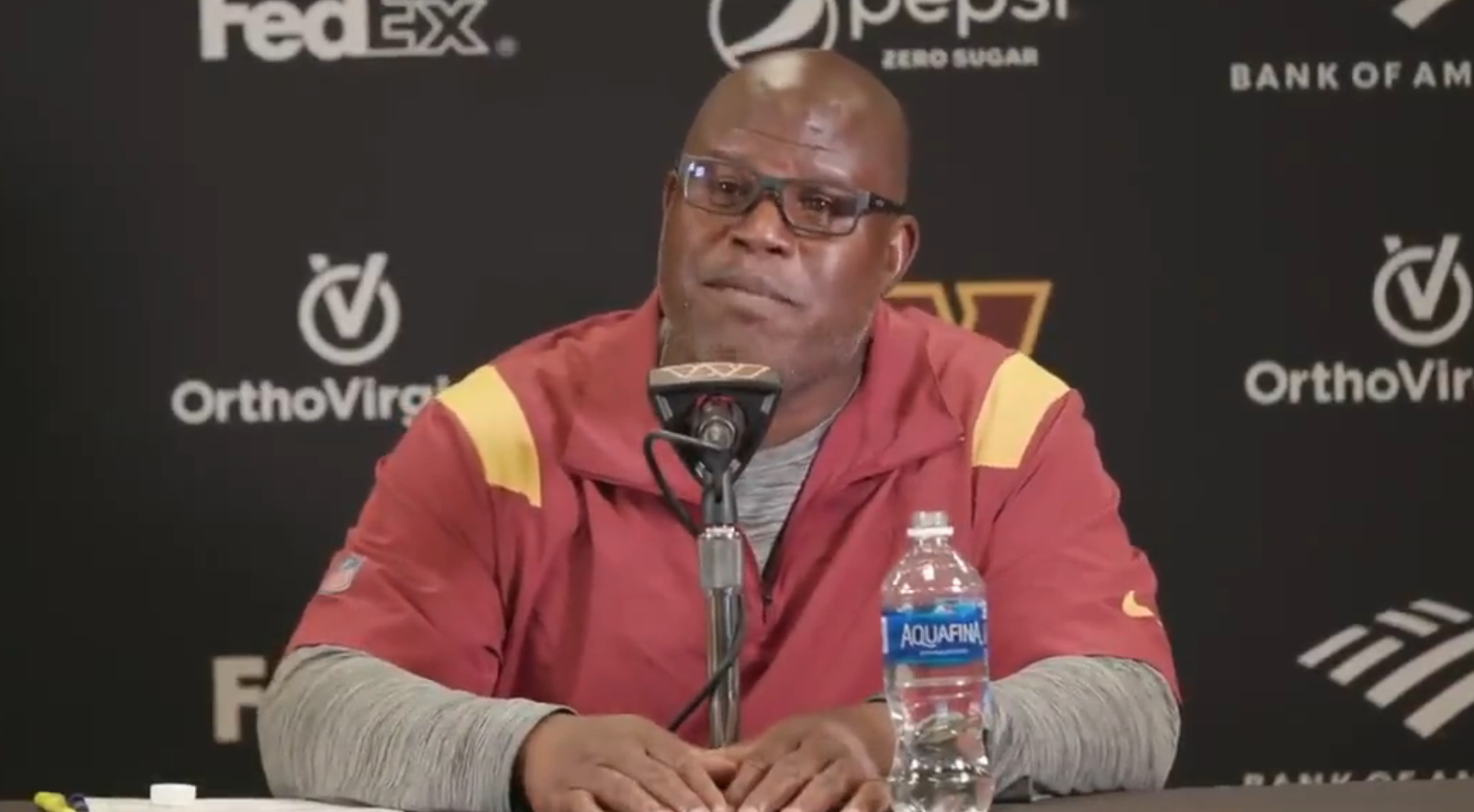 Commanders OC Eric Bieniemy/ Photo Credit: Twitter/X @JennaCottrell