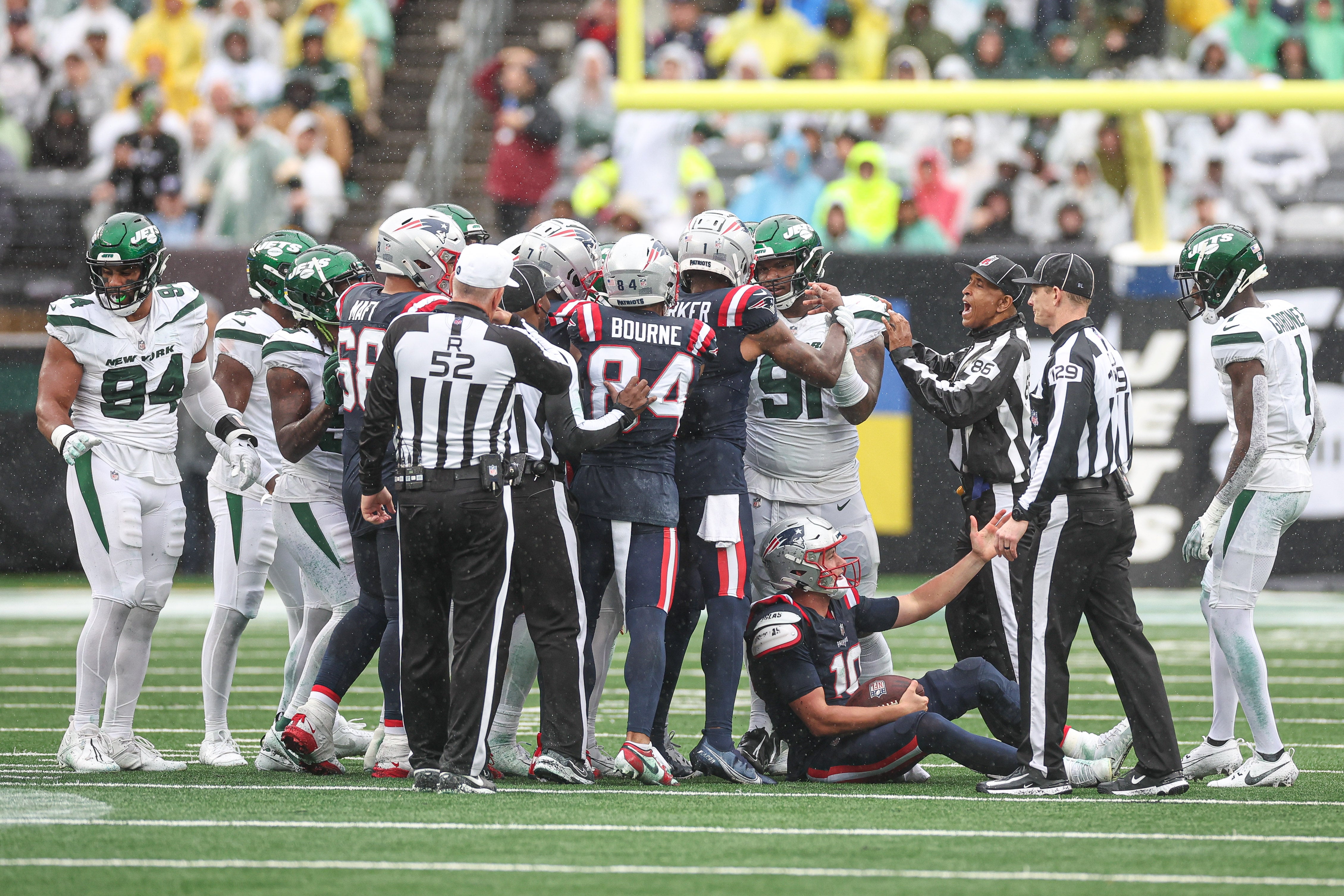 Mac Jones and Sauce Gardner incident