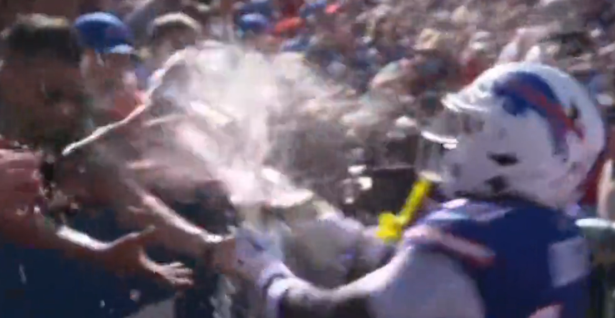 Buffalo Bills WR Stefon Diggs celebrates with the Bills Mafia after a touchdown against the Miami Dolphins