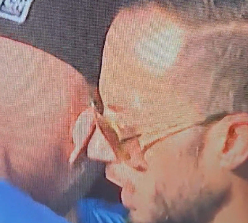 Miami Dolphins head coach Mike McDaniel talking to Sean McDermott