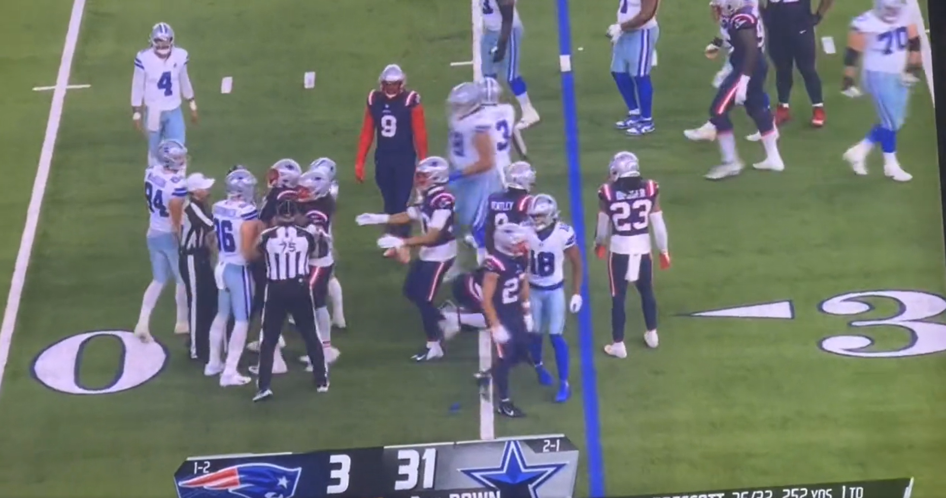 Defensive Deatrich Wise hilariously prevents his teammates from getting a penalty.