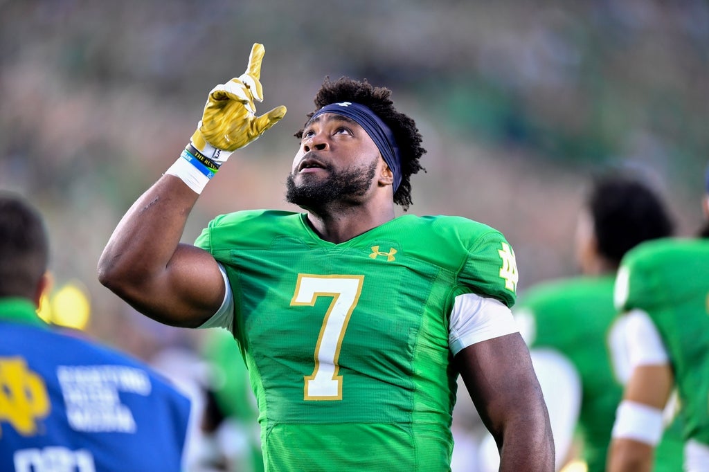 Notre Dame running back Audric Estime