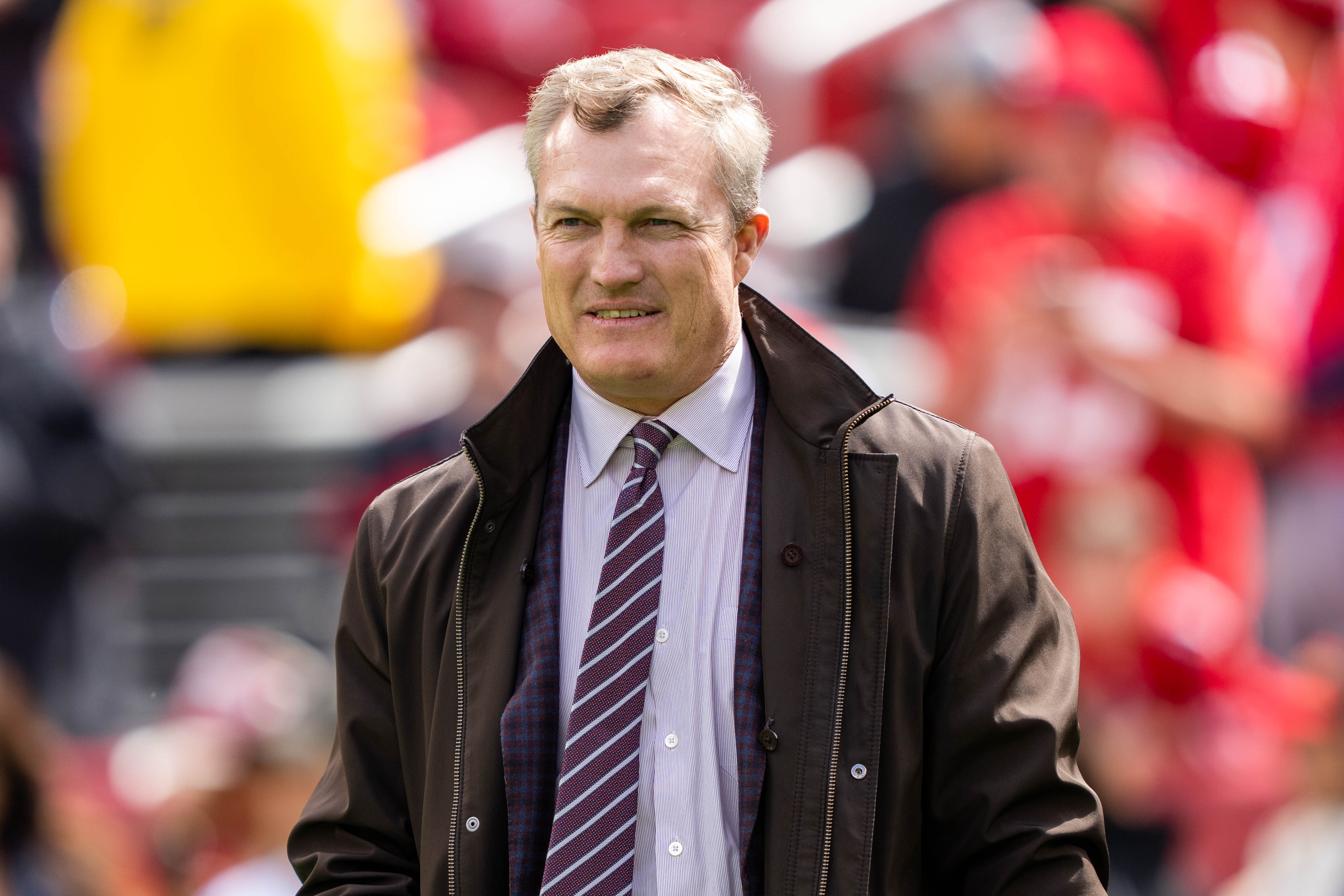 September 18, 2022; Santa Clara, California, USA; San Francisco 49ers general manager John Lynch before the game against the Seattle Seahawks at Levi's Stadium.