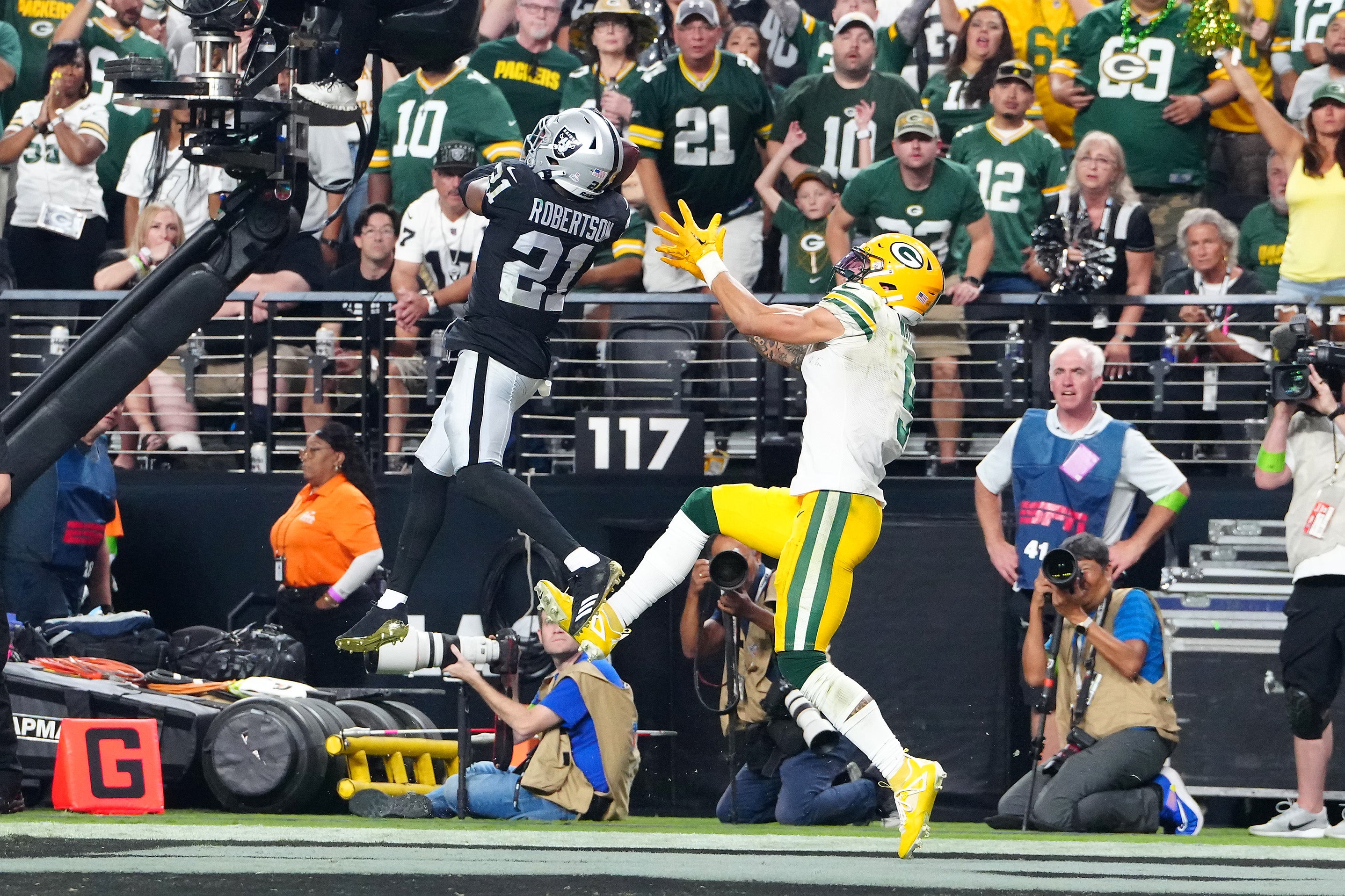 Amik Robertson Las Vegas Raiders Green Bay Packers