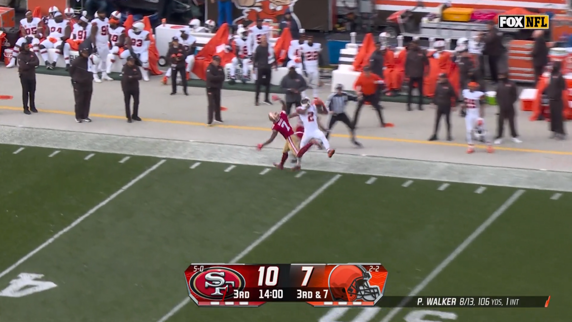 Amari Cooper pulls off insane catch versus San Francisco 49ers in Week 6.