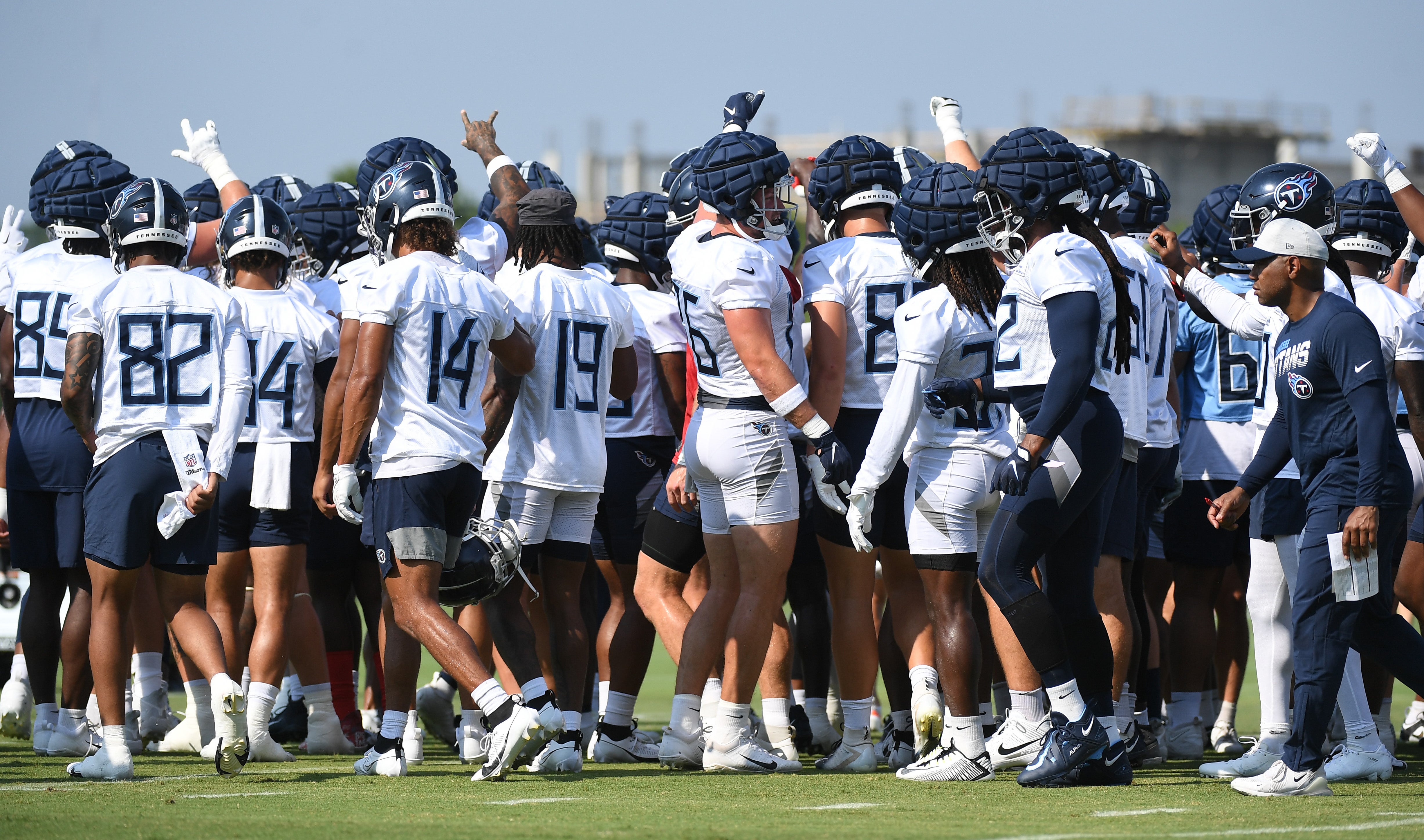 Titans huddle