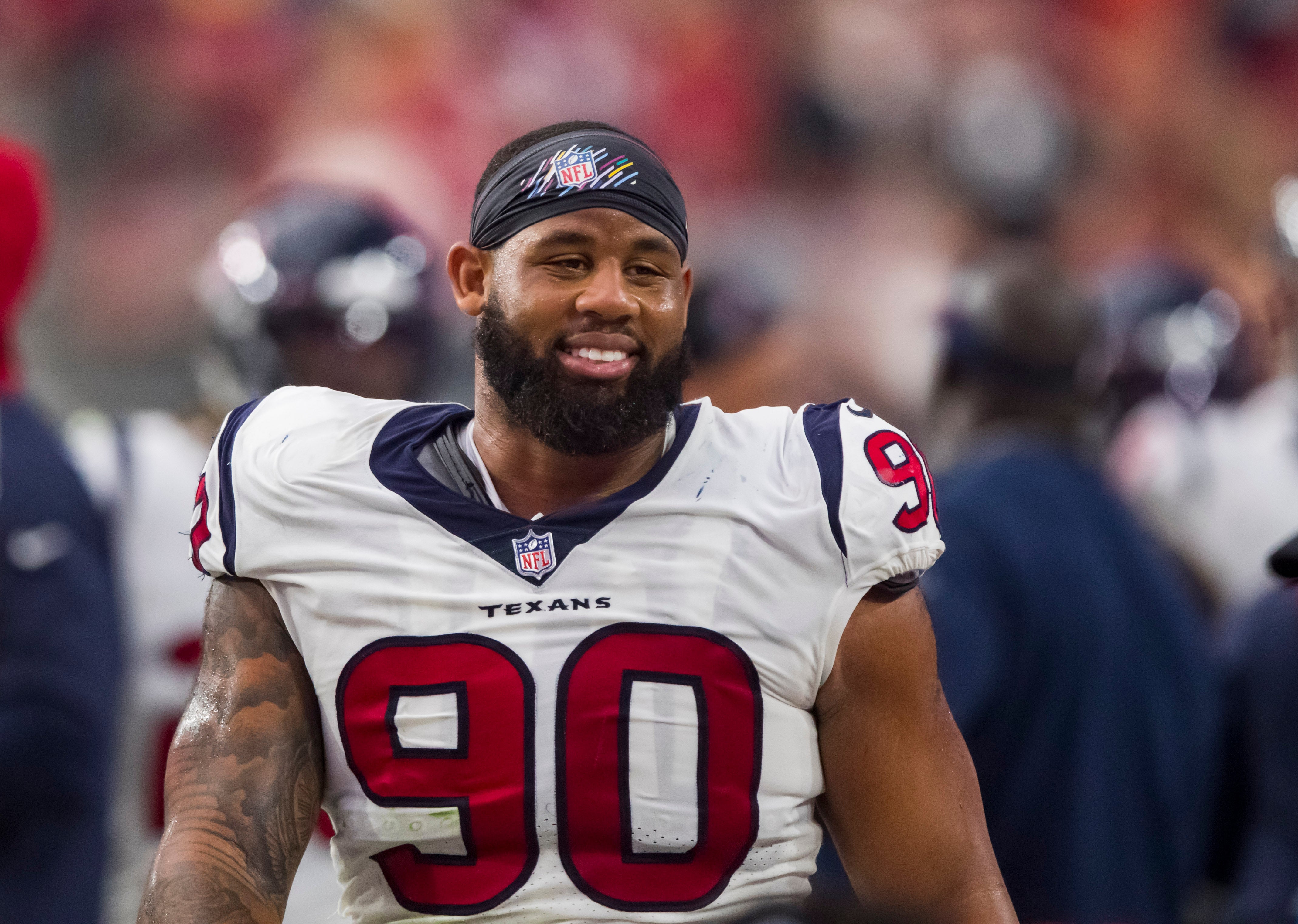 Oct 24, 2021; Glendale, Arizona, USA; Houston Texans defensive tackle Ross Blacklock (90) against the Arizona Cardinals at State Farm Stadium.