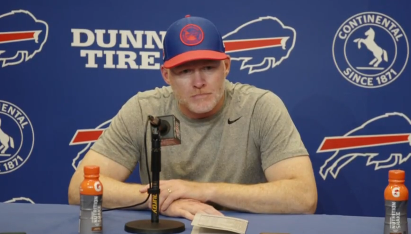 Buffalo Bills head coach Sean McDermott opening up to the media after the team's win over the Tampa Bay Buccaneers