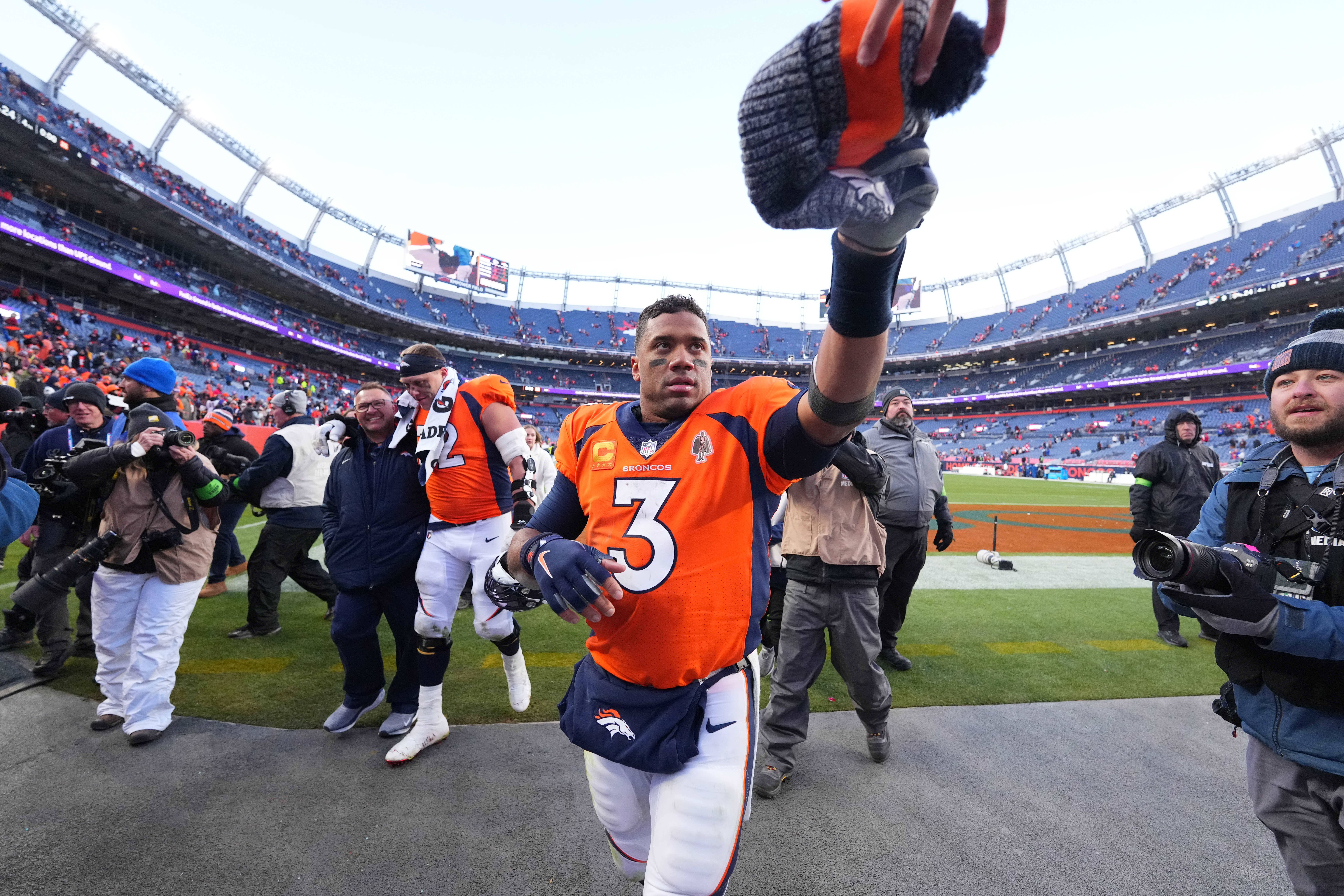 Denver Broncos QB Russell Wilson after the win over the Kansas City Chiefs