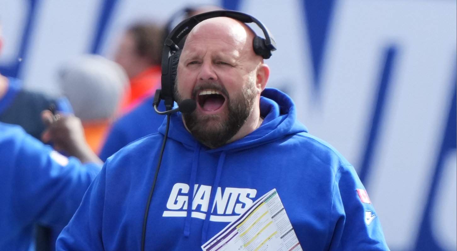 Giants coach Brian Daboll in the first half of the loss to the Jets in Week 8 of the 2023 NFL Season.