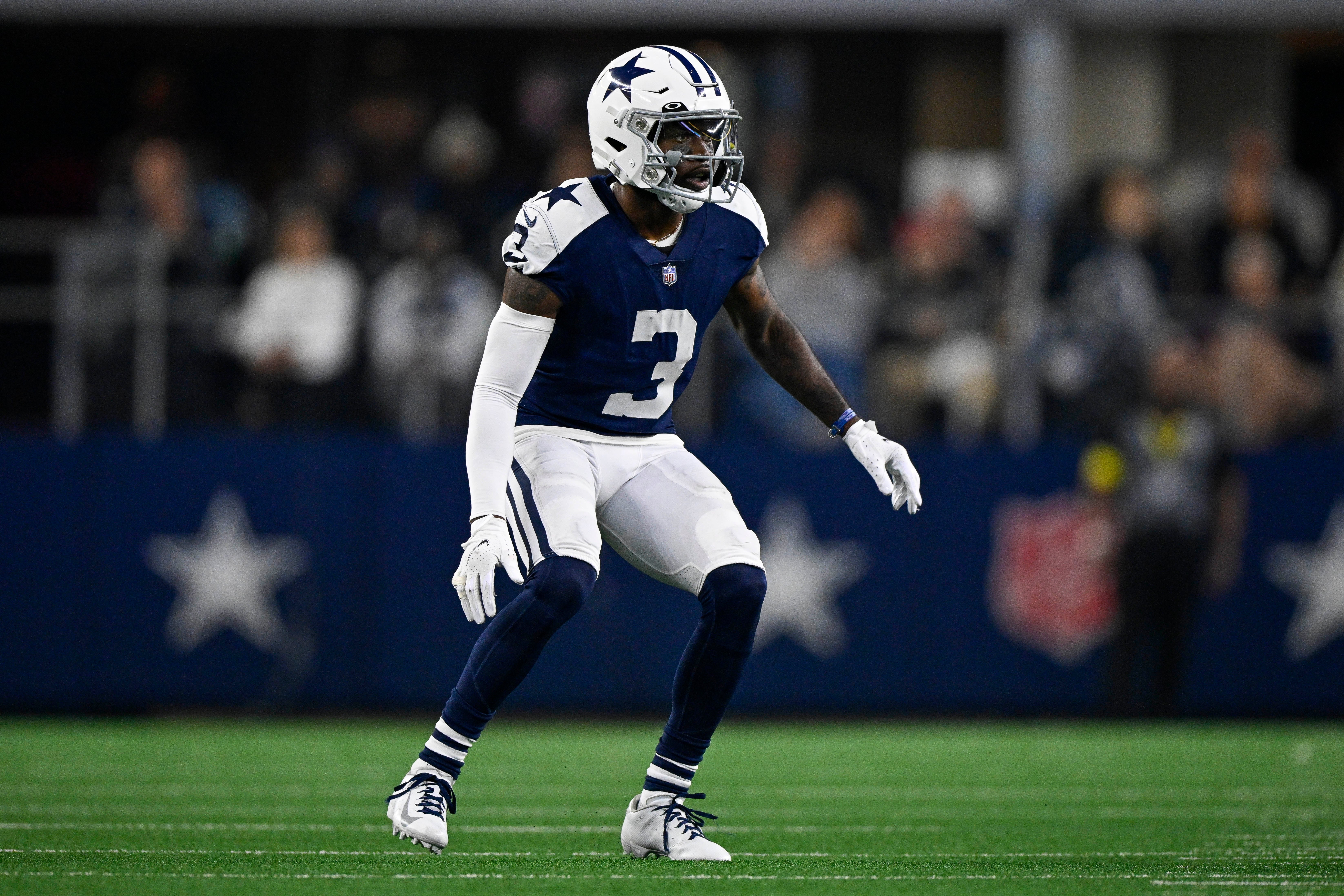 Nov 24, 2022; Arlington, Texas, USA; Dallas Cowboys cornerback Anthony Brown (3) in action during the game between the Dallas Cowboys and the New York Giants at AT&T Stadium.