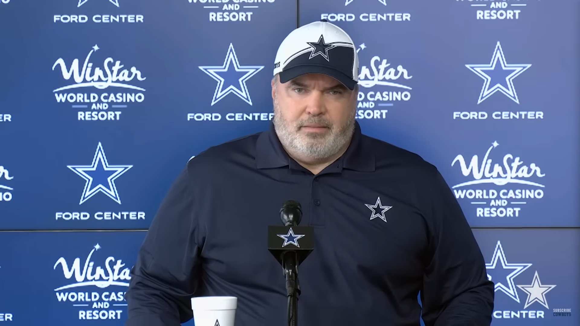 Dallas Cowboys head coach Mike McCarthy talks to the media leading up to Week 9.