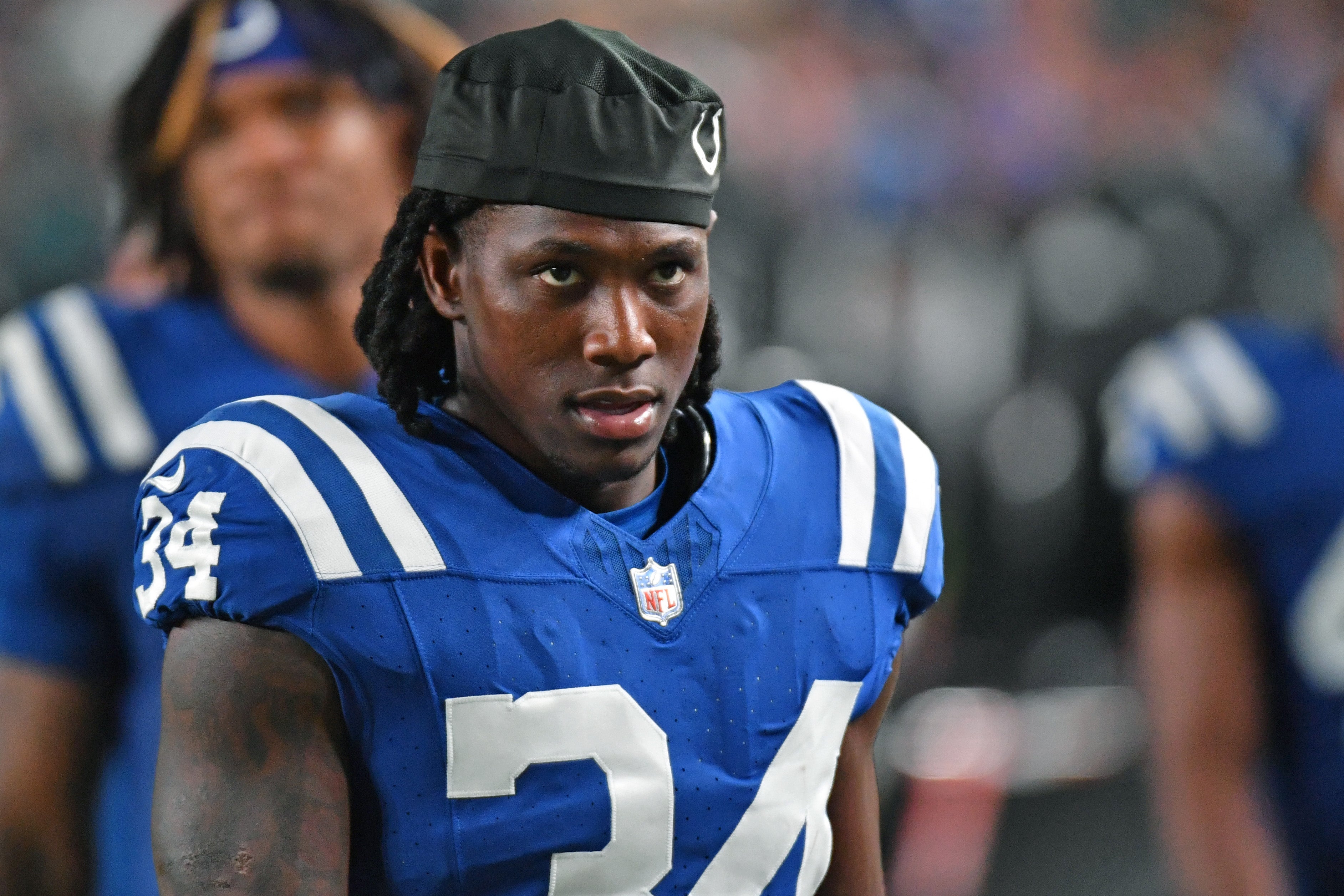 Aug 24, 2023; Philadelphia, Pennsylvania, USA; Indianapolis Colts cornerback Chris Lammons (34) against the Philadelphia Eagles at Lincoln Financial Field.
