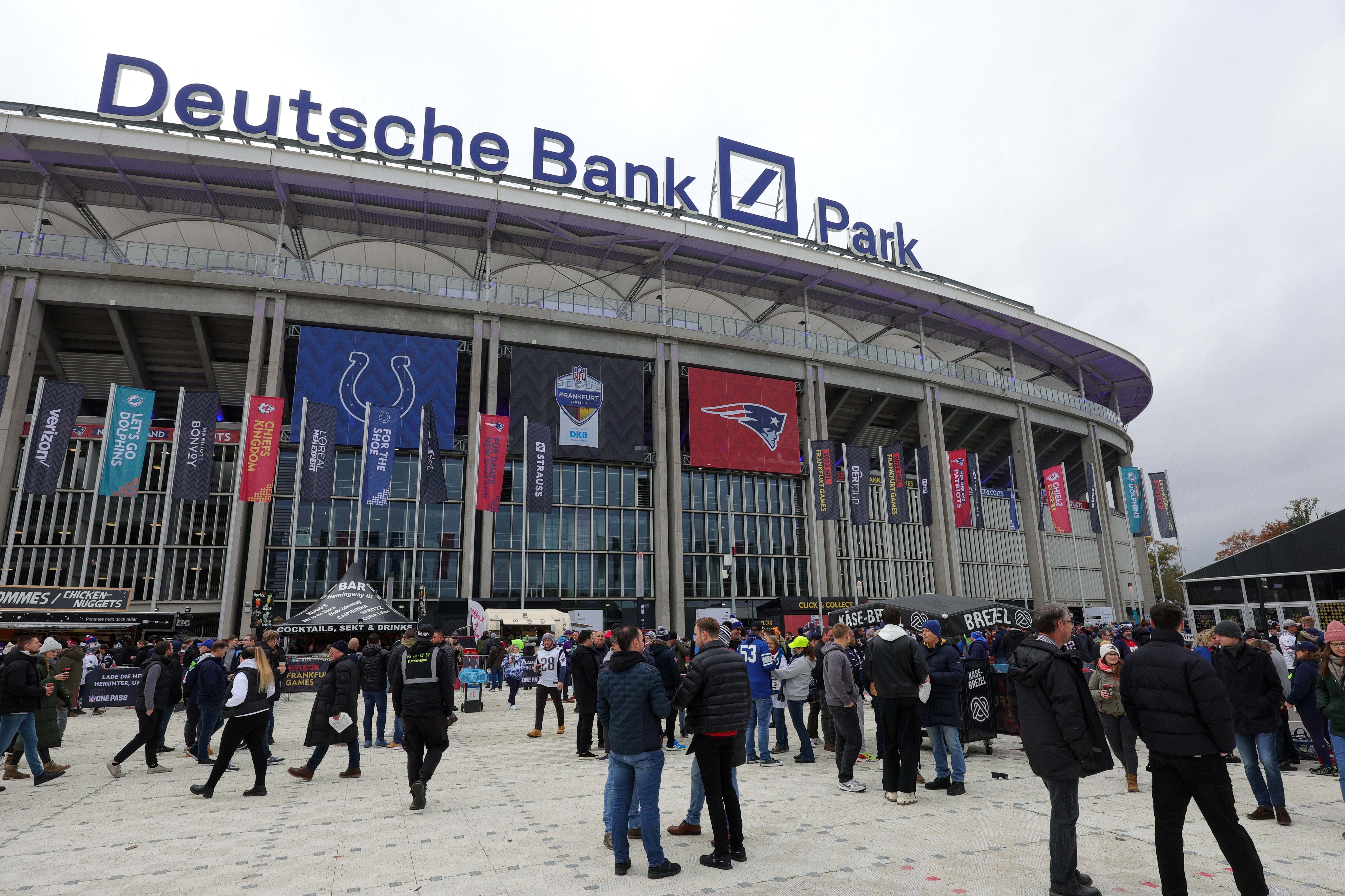 a general view of the stadium before an International Series game between eh Indianapolis Colts and New England Patriots at Deutsche Bank Park