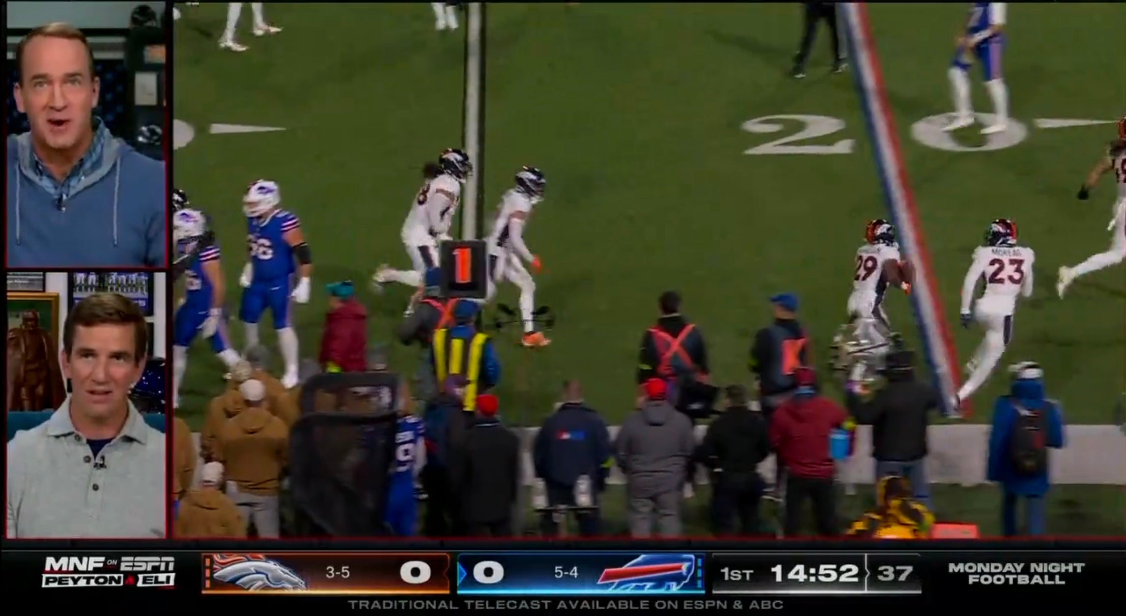 ESPN Manning Cast Monday Night Football Week 10