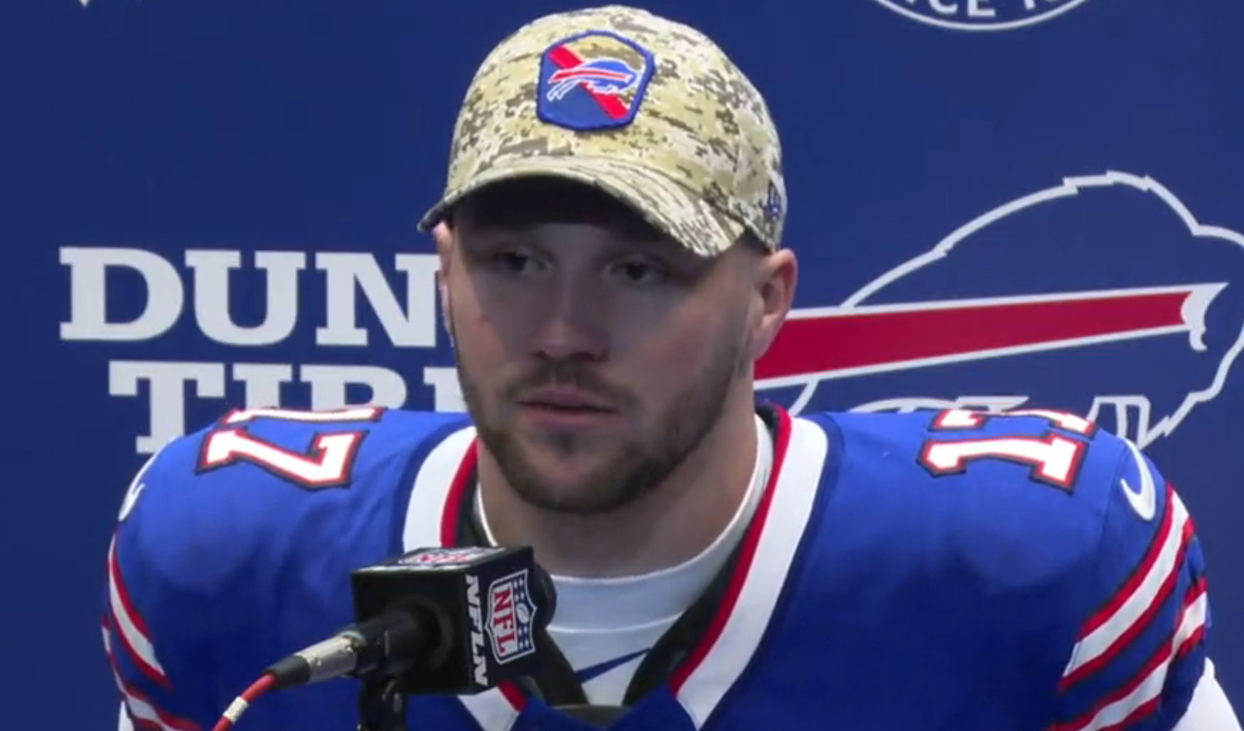 Buffalo Bills QB Josh Allen opens up to the media after the team's win over the New York Jets in NFL Week 11