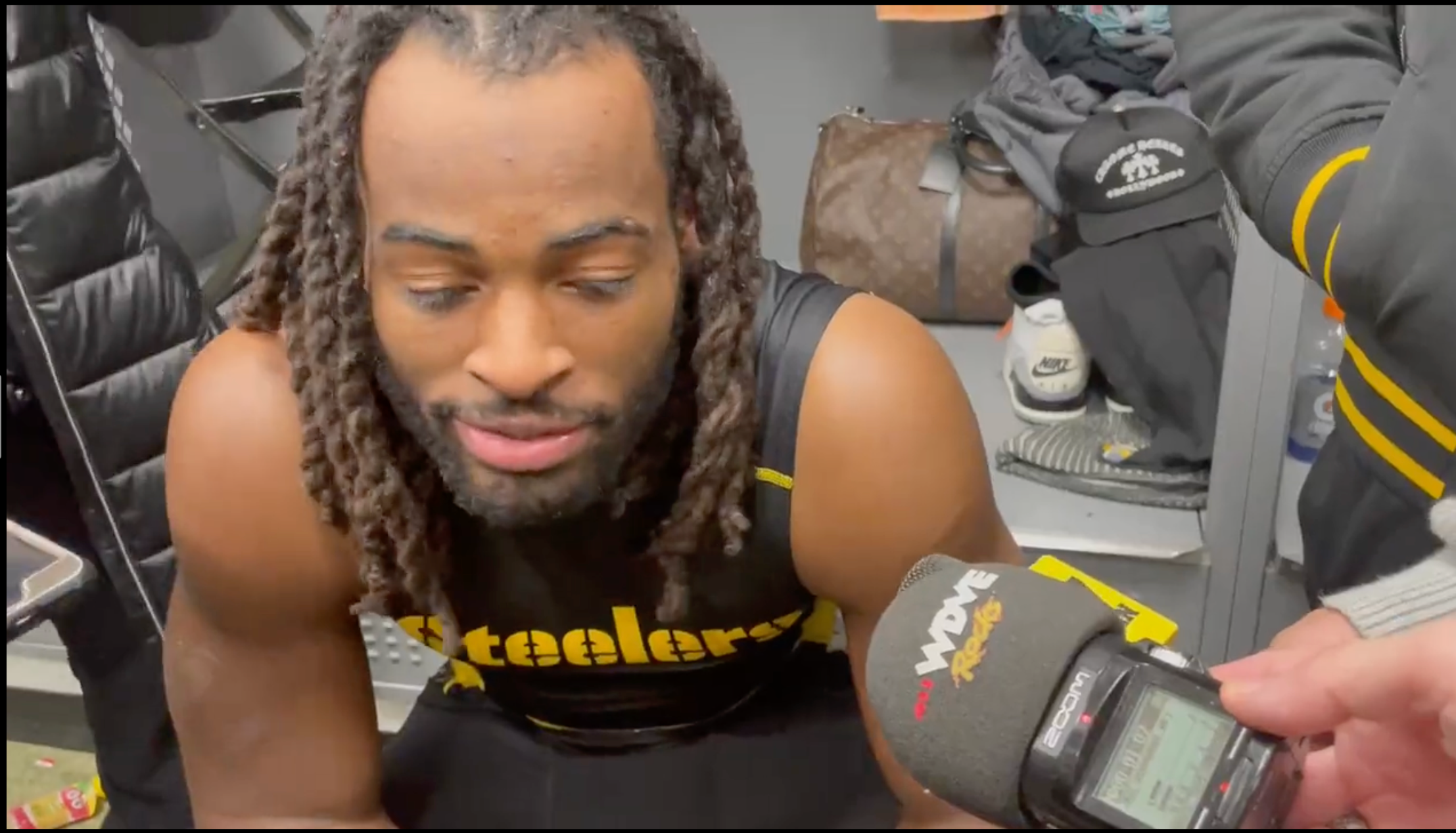 Pittsburgh Steelers RB Najee Harris addresses the media following 13-10 loss at Cleveland Browns.