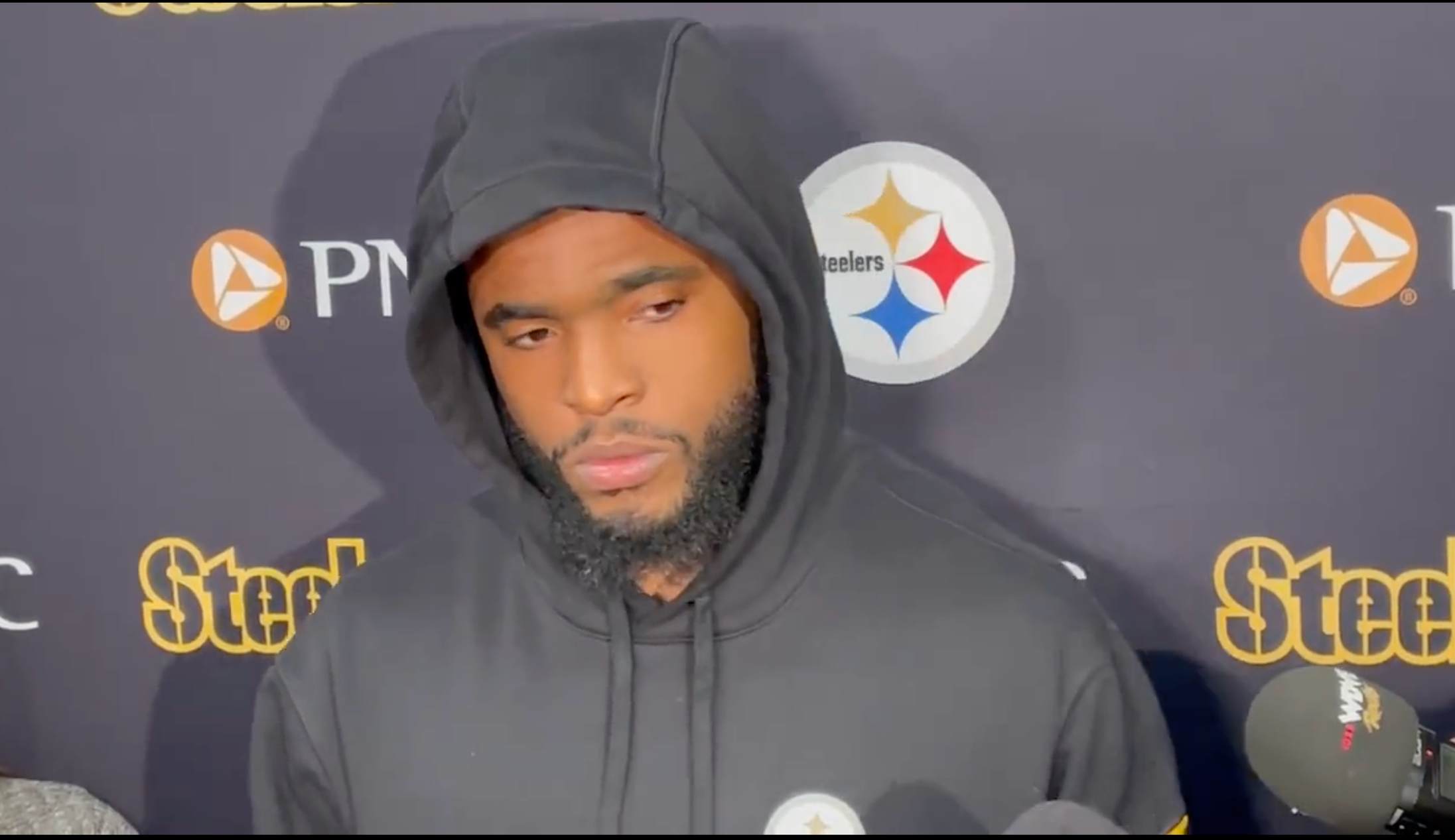 Pittsburgh Steelers WR Diontae Johnson addresses the media ahead of Cardinals games 11/29/23