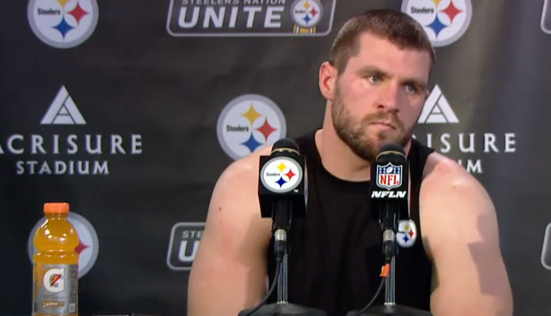 Pittsburgh Steelers All-Pro T.J. Watt addresses the media following a 24-10 loss vs. Arizona Cardinals