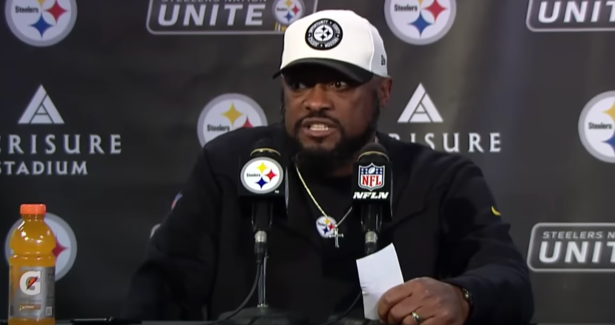 Pittsburgh Steelers Head Coach Mike Tomlin addresses the media following 24-10 loss vs. Cardinals