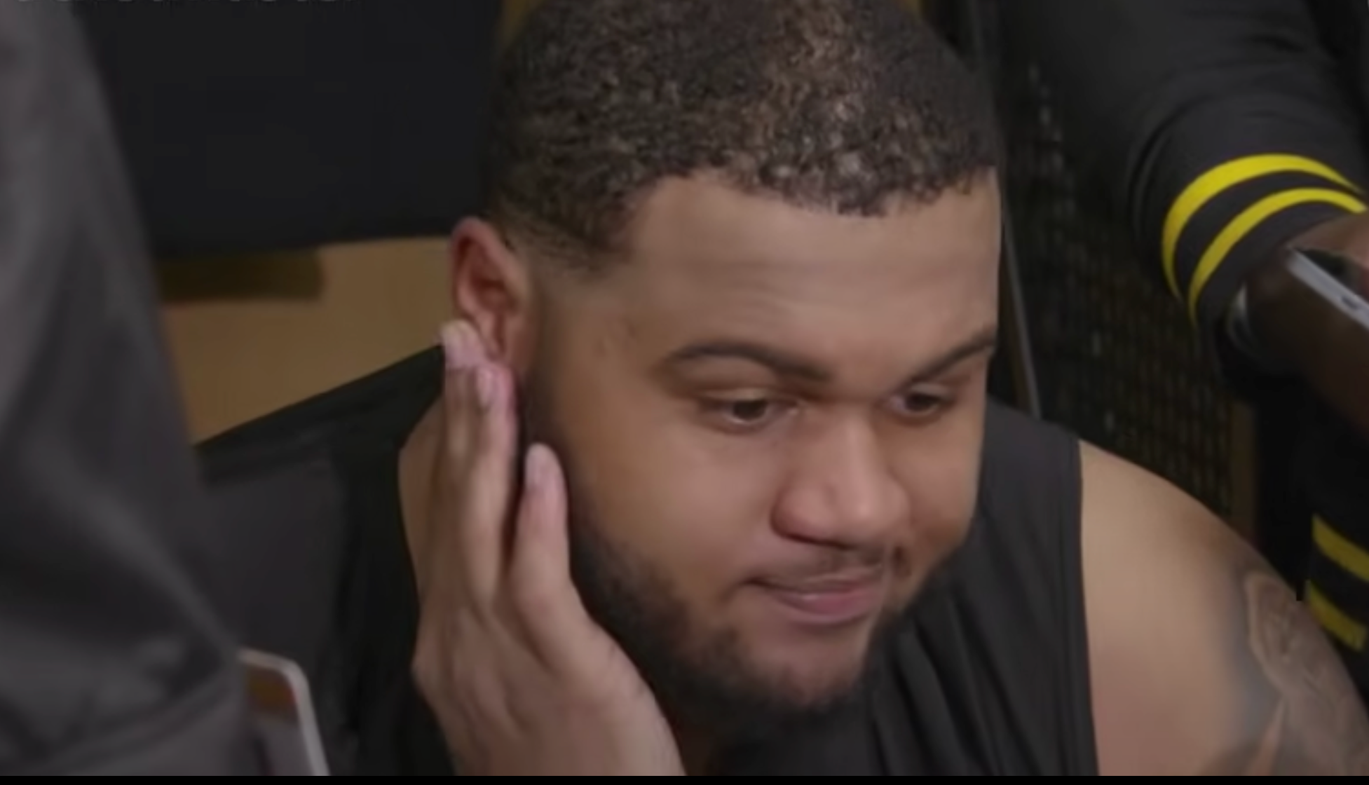 Pittsburgh Steelers LT Dan Moore Jr. addresses the media following 24-10 loss vs. Cardinals