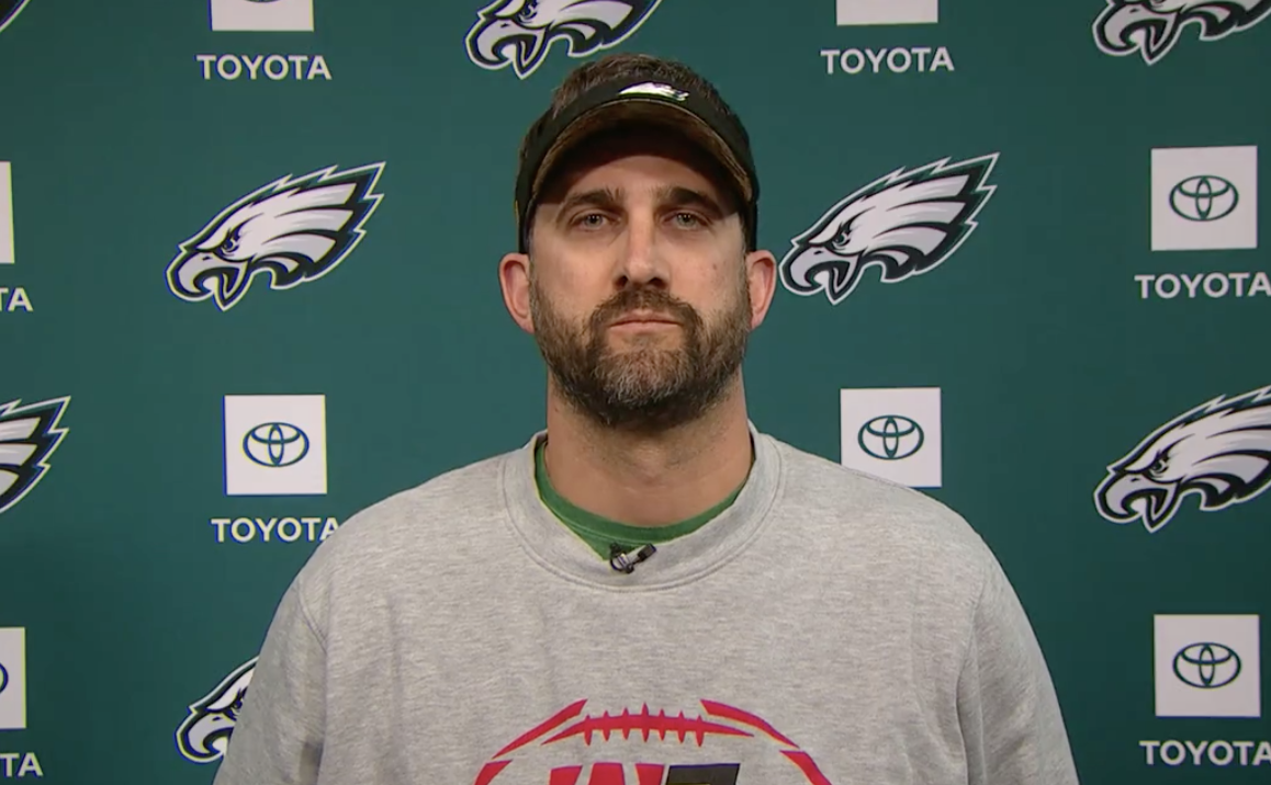 Philadelphia Eagles head coach Nick Sirianni addresses the media on Monday following Week 13's loss to 49ers.