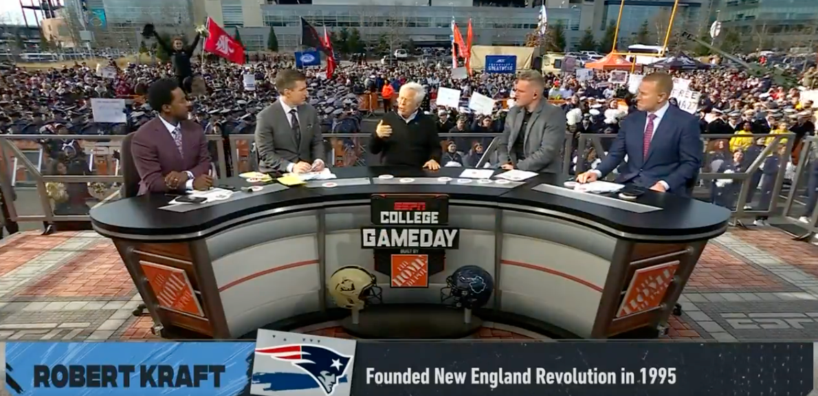 Robert Kraft appears on ESPN's College GameDay