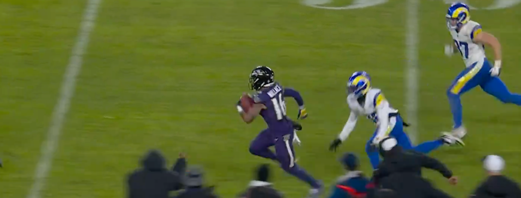Baltimore Ravens WR Tylan Wallace named AFC Special Teams Player of the Week for walk0off kick return TD vs. Rams