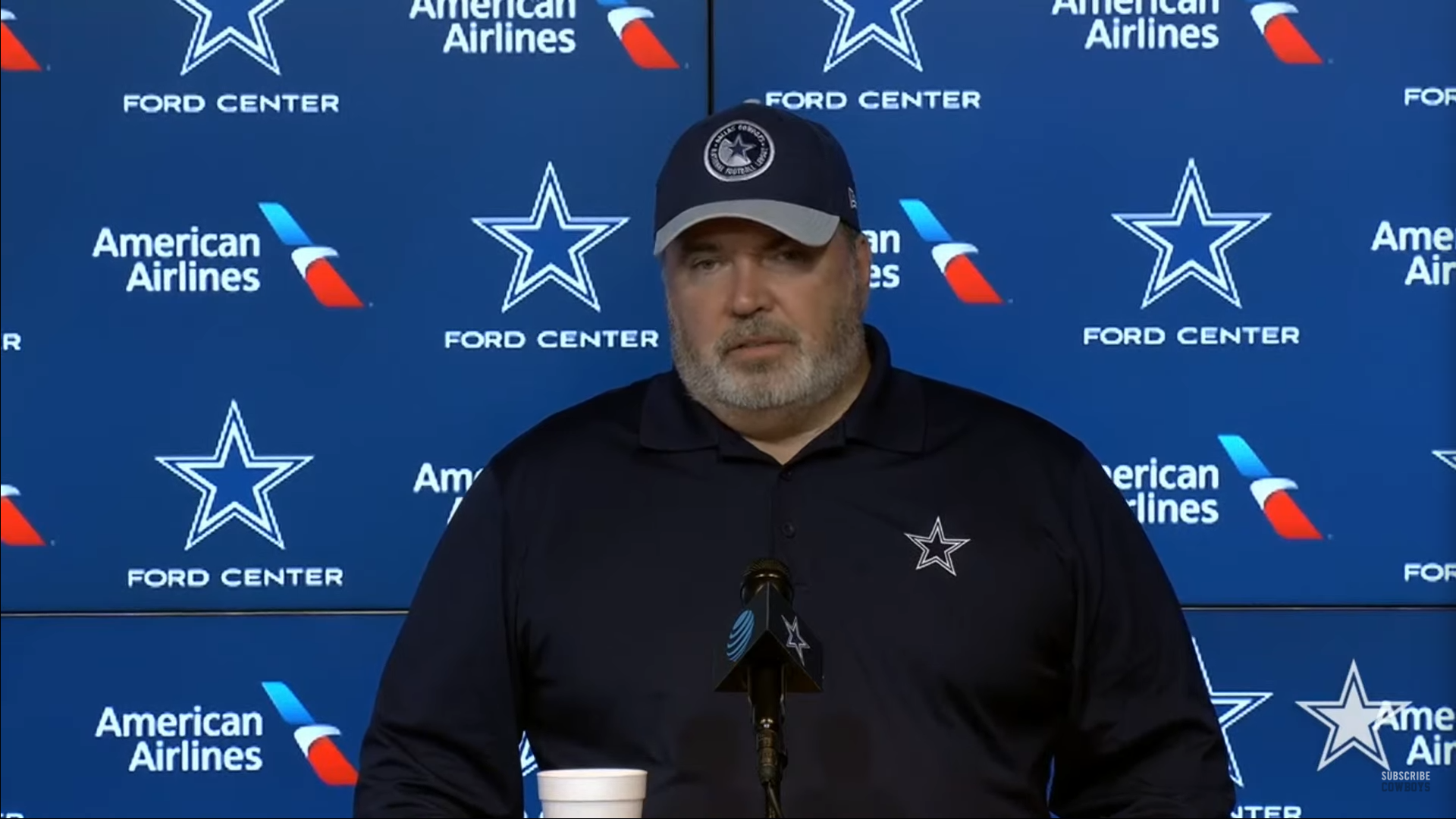 Dallas Cowboys HC Mike McCarthy talks to the media entering Week 15.