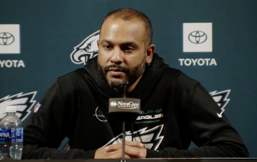 Eagles defensive coordinator Sean Desai speaks ahead of Week 15 matchup vs. Seahawks.