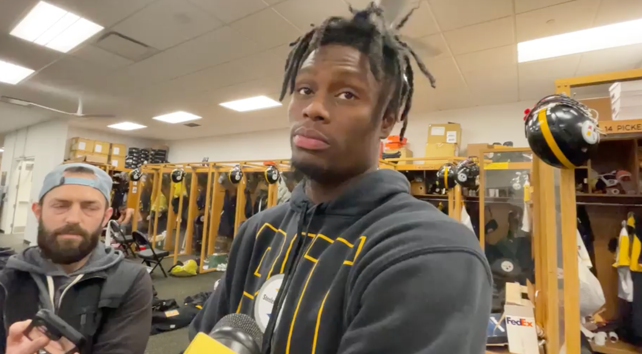 Pittsburgh Steelers WR George Pickens addresses the media ahead  of game at Indianapolis Colts