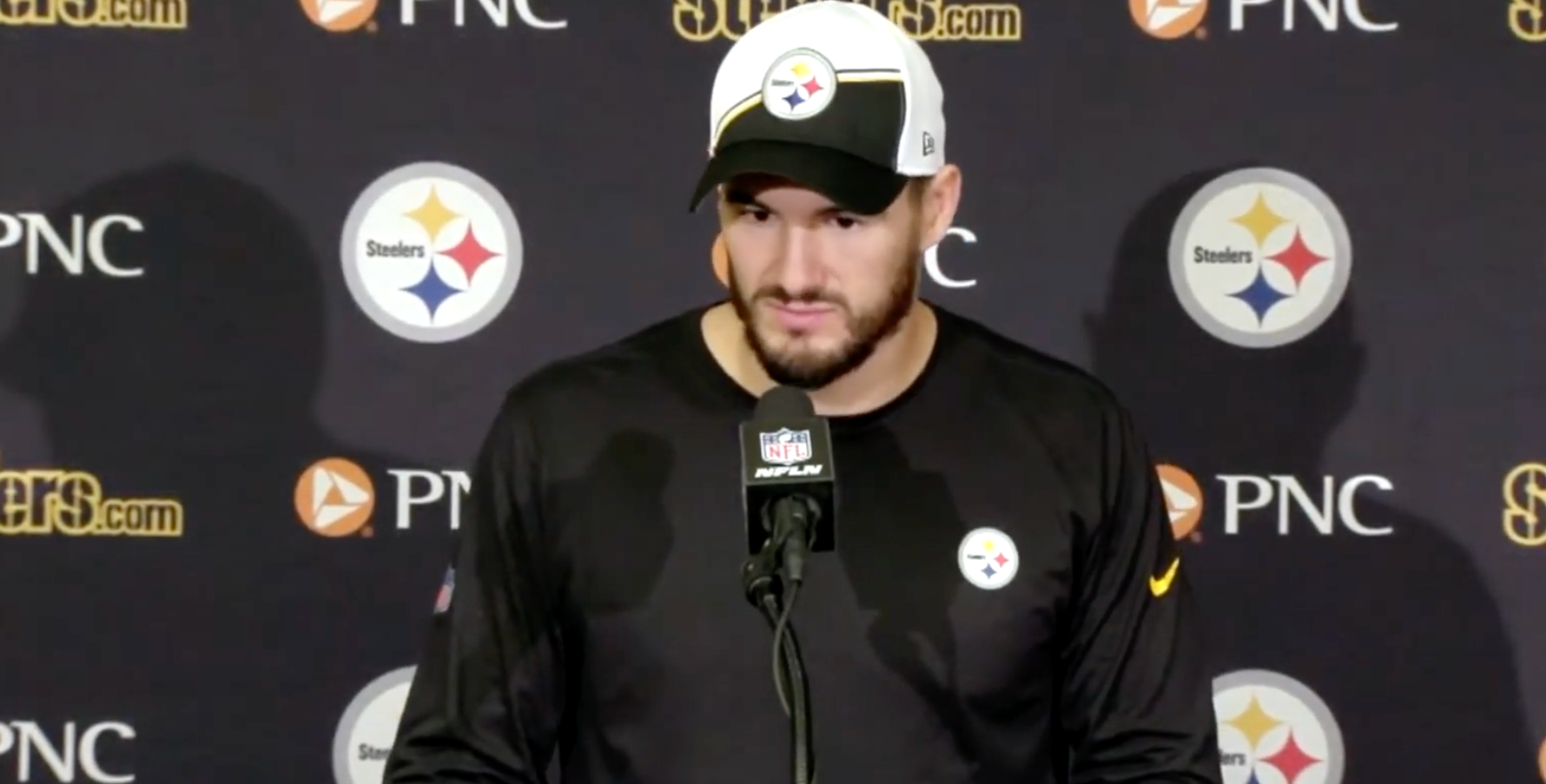 Pittsburgh Steelers QB Mitch Trubisky addresses the media following 30-13 loss against Indianapolis Colts