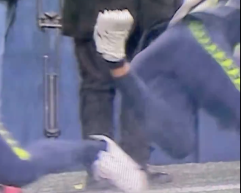 Julian Love's interception is ruled as is after going under review.