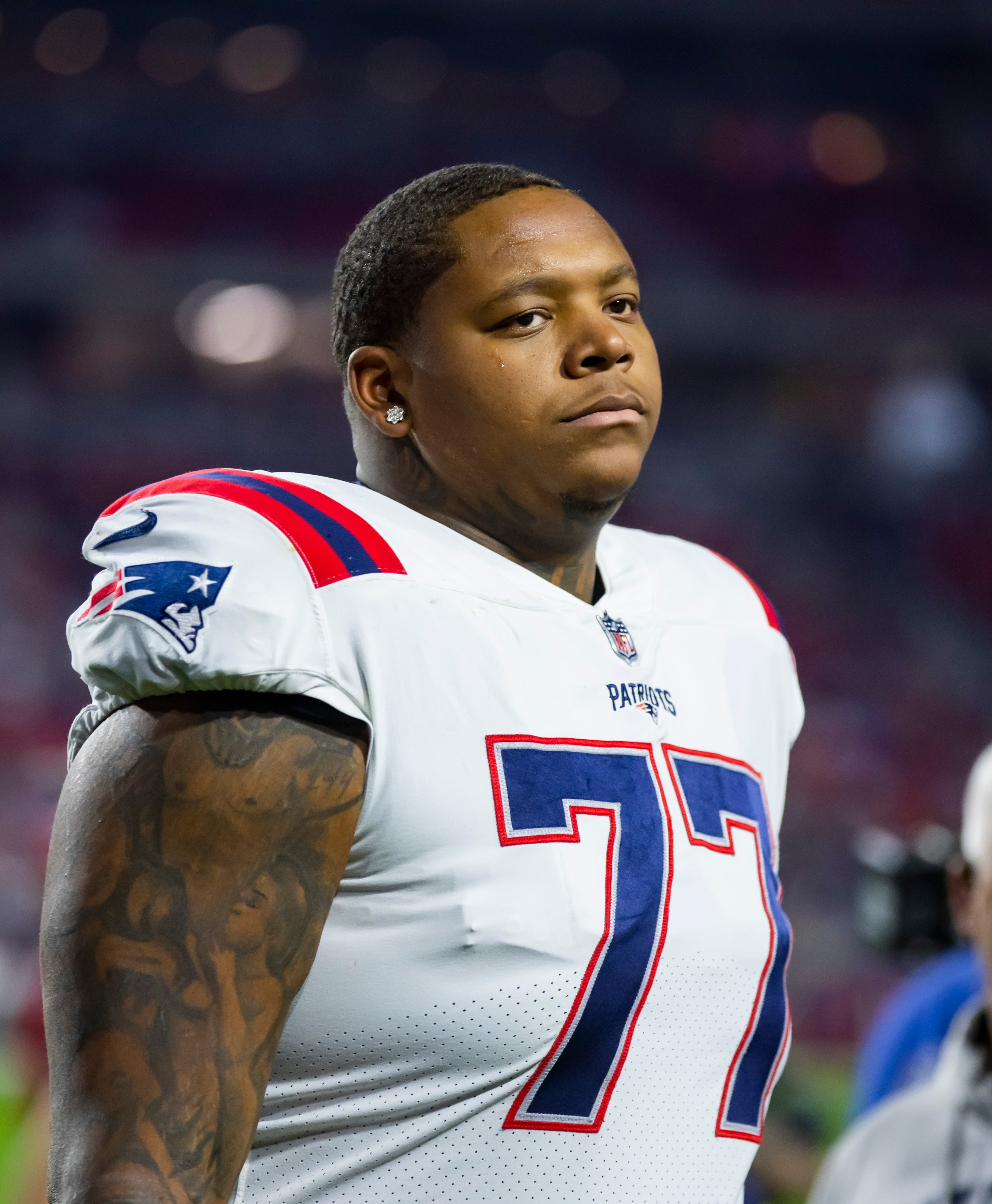 New England Patriots offensive tackle Trent Brown against the Arizona Cardinals at State Farm Stadium.
