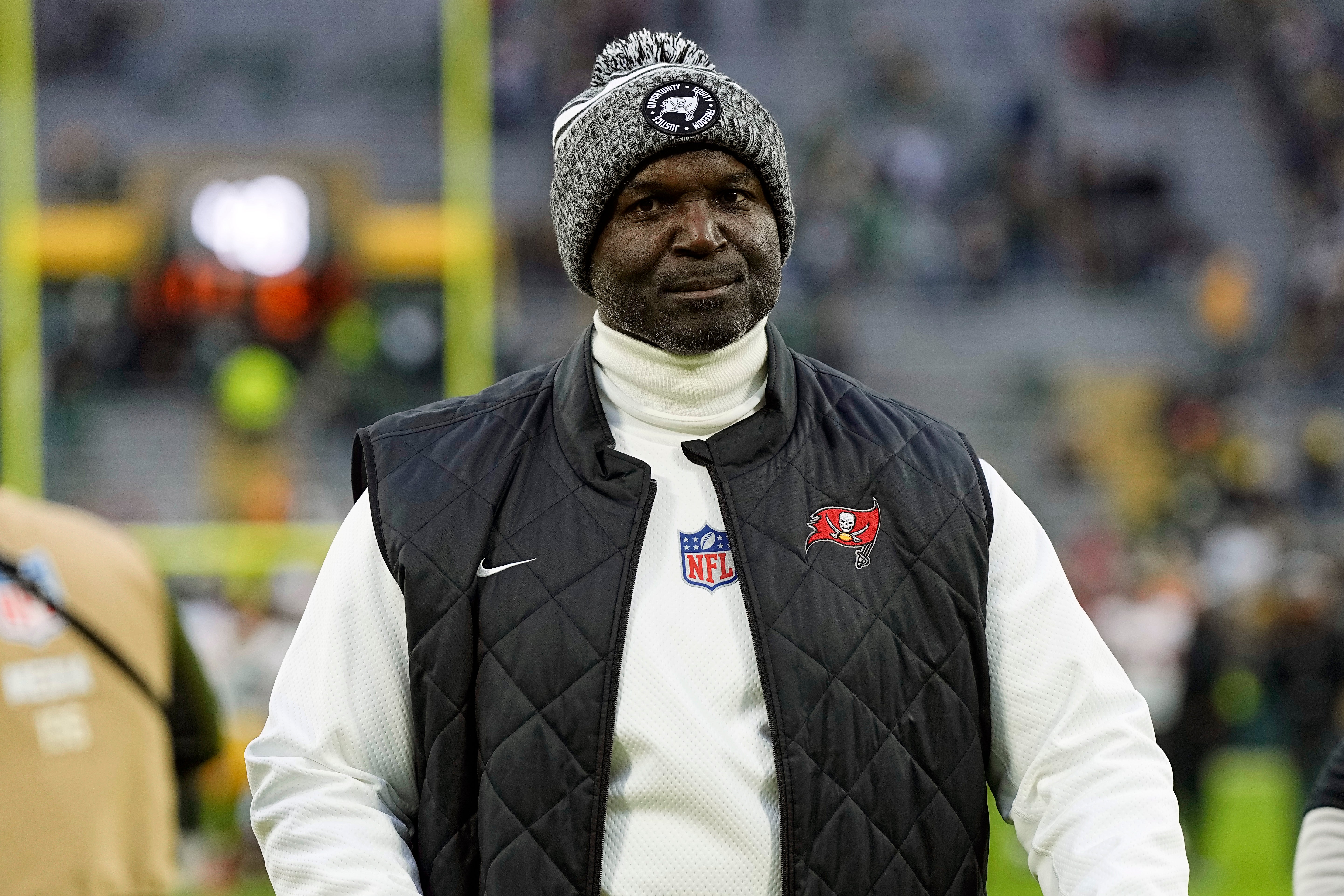 Dec 17, 2023; Green Bay, Wisconsin, USA; Tampa Bay Buccaneers head coach Todd Bowles walks from the field following the game against the Green Bay Packers at Lambeau Field. Mandatory Credit: Jeff Hanisch-USA TODAY Sports